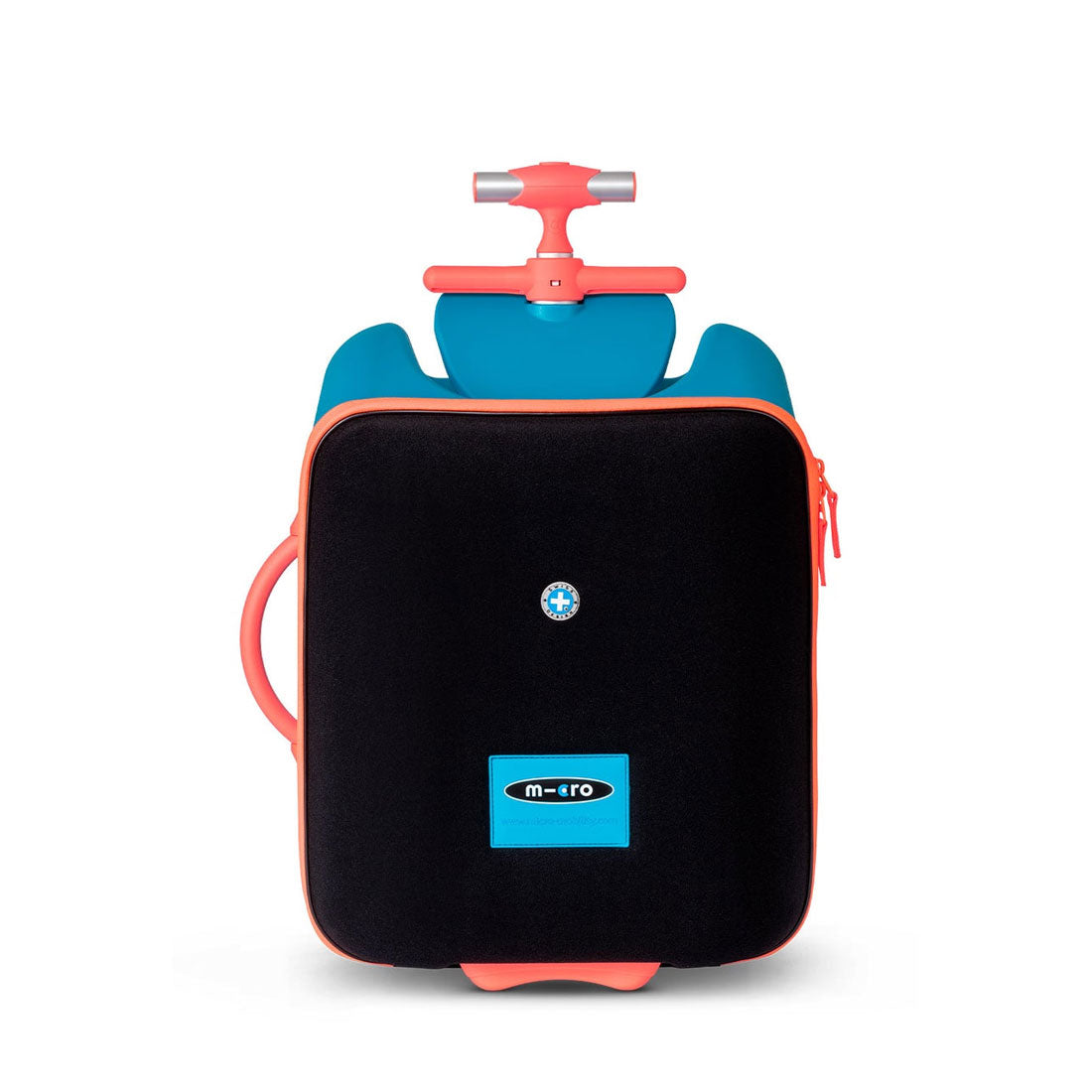 Micro Ride On Luggage for Kids - Lightweight Carry-On Suitcase with Wheels, Ocean Blue - Perfect for Air Travel, Family Vacations & School Trips