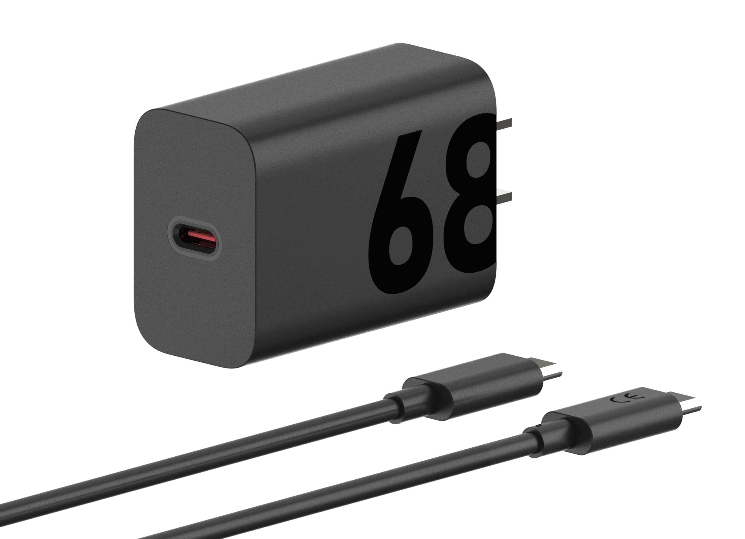 Motorola 68W GaN Fast Charger with 3.3ft USB-C Cable - TurboPower Wall Charger for Motorola Edge+ 2022/2023, Edge 2023/2024, Edge 30 Fusion, ThinkPhone & PD Devices | Quick Charge for Home, Office & Travel