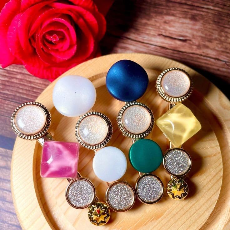 6-Pack Elegant Metal Hair Pins for Women & Girls - Wedding Hair Clips, Updo Accessories, Bun Holders - Perfect for Bridal, Prom, Parties & Everyday Styling