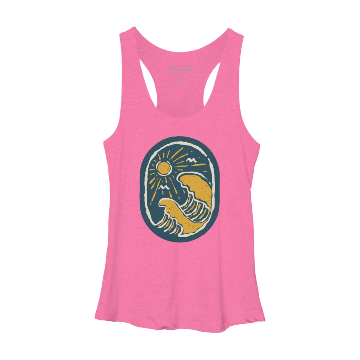 Quilimo Beauty Wave Racerback Tank Top for Women - Stylish Summer Casual Wear - Perfect for Yoga, Beach Outings & Everyday Fashion