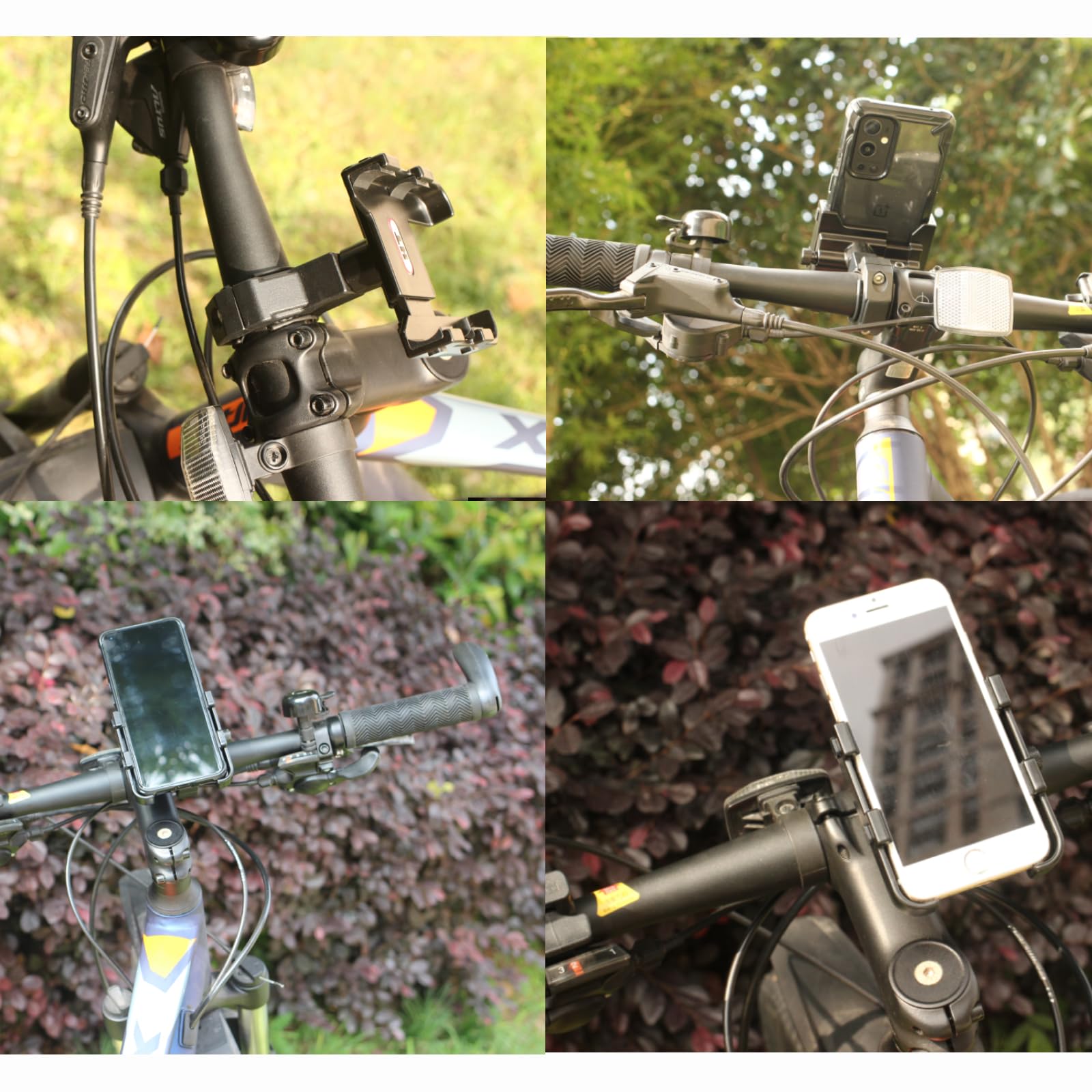 360° Rotating Heavy Duty Aluminum Bike Phone Mount - Universal Motorcycle Handlebar Cell Phone Holder for 4.5-7 Inch Smartphones - Perfect for Cycling, Commuting & Outdoor Adventures