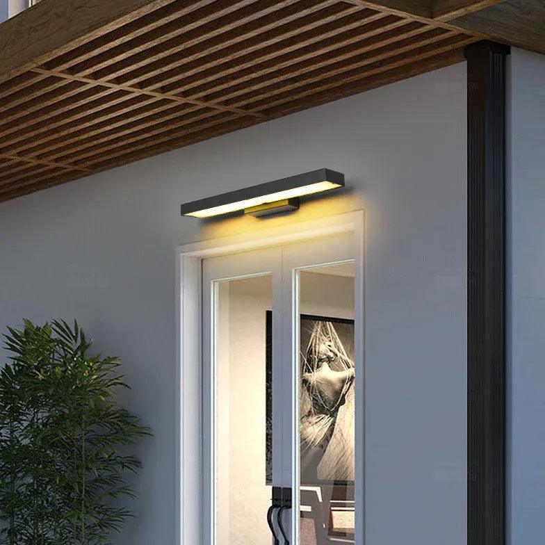 Modern Outdoor Wall Lights with Motion Sensor - Black, Weatherproof LED Exterior Lighting for Porch, Garage, Garden & Patio Security