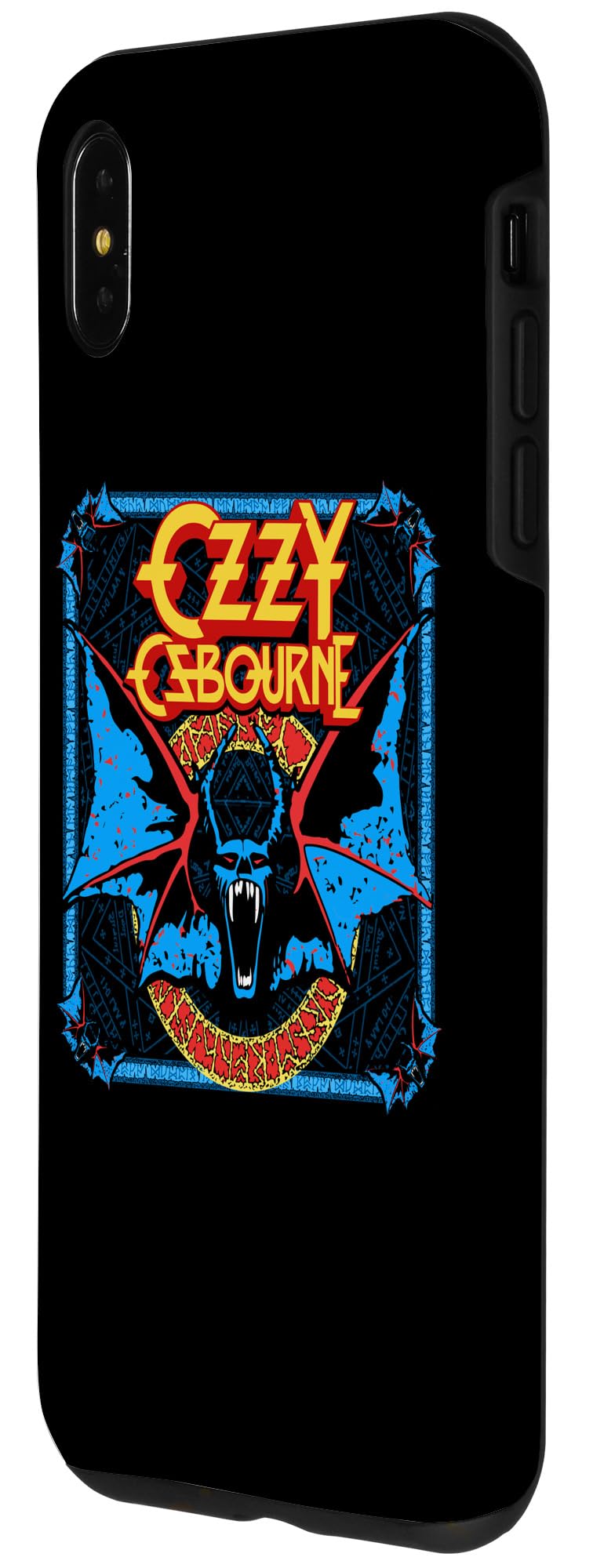 iPhone XS Max Ozzy Osbourne Bat Design Phone Case - Heavy Metal Rock Star Protective Cover for Shock Absorption | Perfect for Concerts, Halloween & Rock Music Fans
