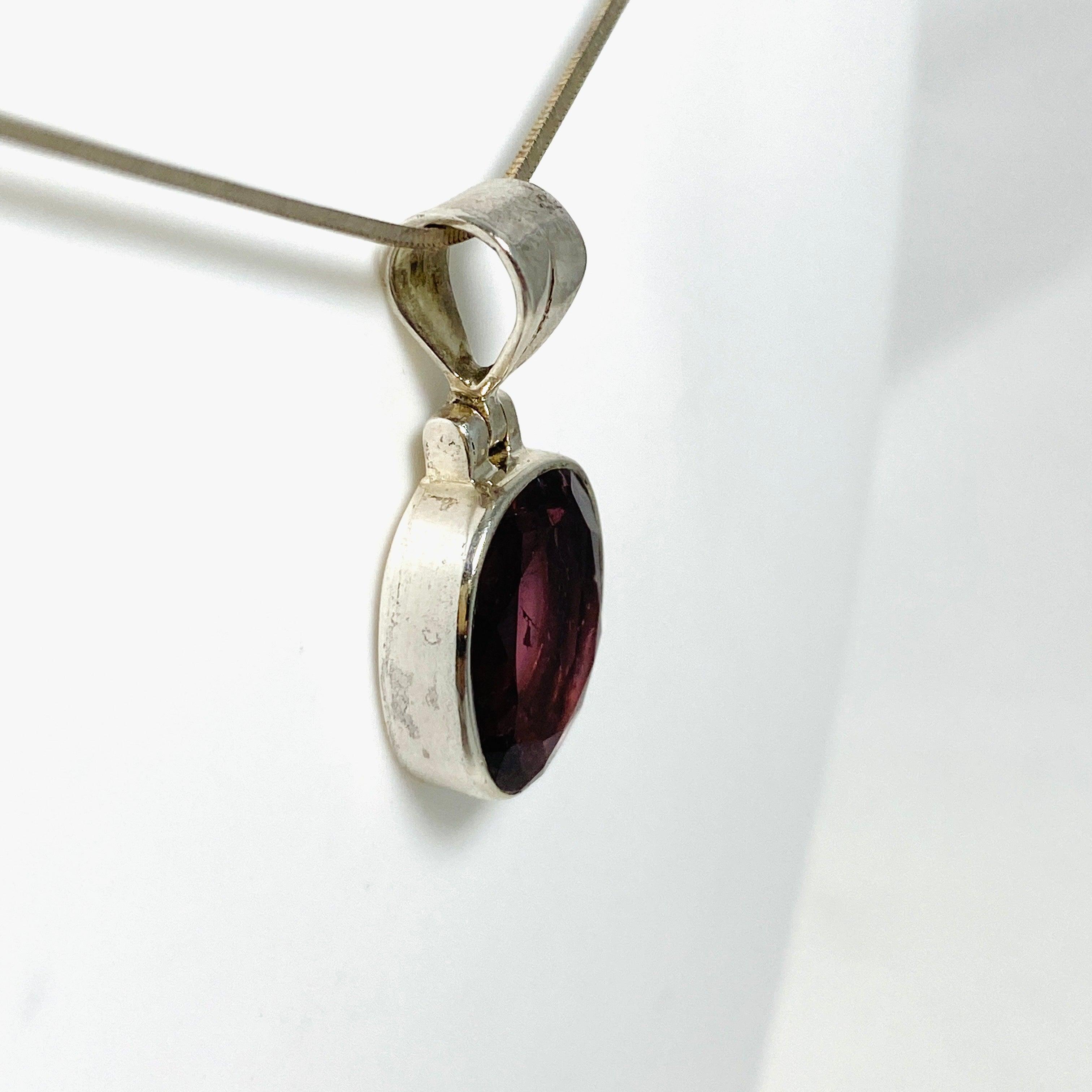 Natural Pink Tourmaline Faceted Pendant Necklace - 925 Sterling Silver Jewelry for Women - Perfect for Valentine's Day Gifts & Everyday Elegance