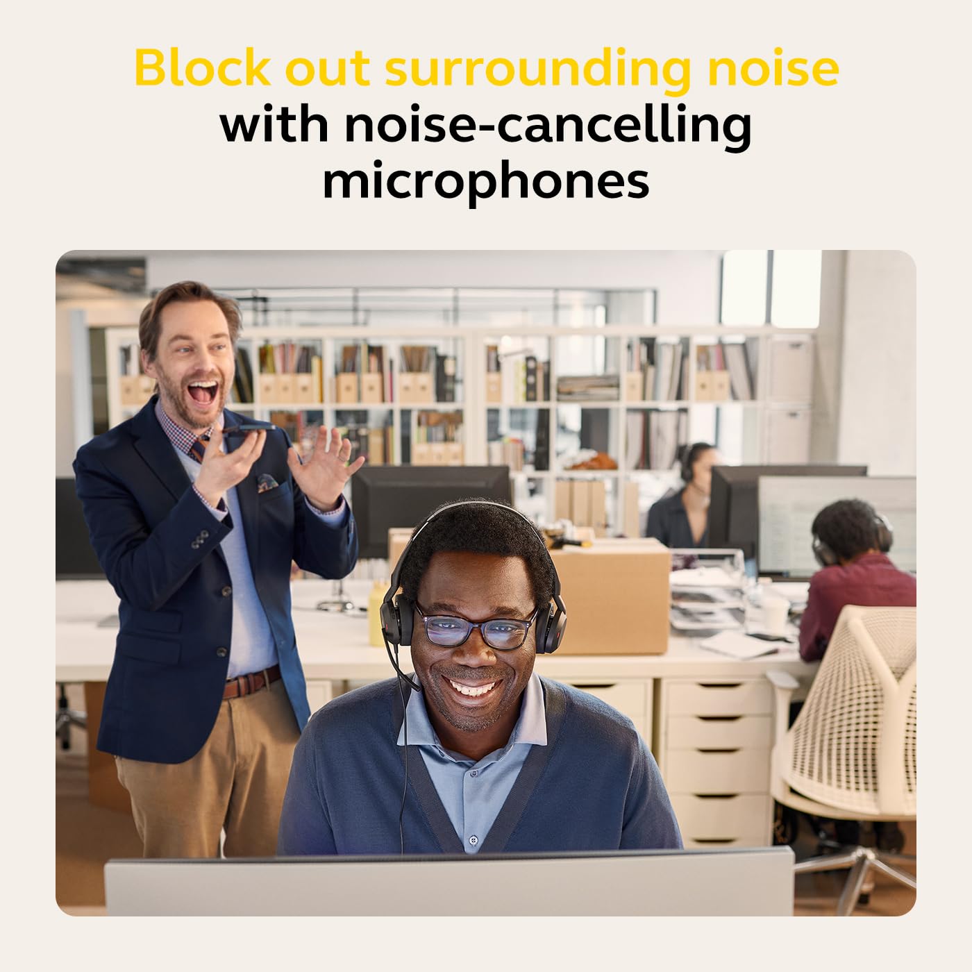 Jabra Evolve2 50 Wired Stereo Headset with AirComfort Technology - Noise Cancelling Microphone & Active Noise Cancellation - MS Teams Certified - Compatible with Zoom, Skype, Webex - Black - Perfect for Office Work, Remote Meetings & Call Centers
