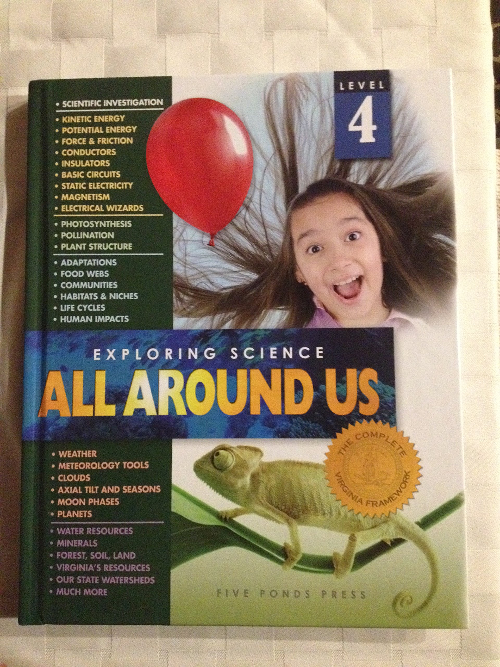 Five Ponds Press, Exploring Science All Around Us Level 4 - STEM Learning Book for Kids | Perfect for Homeschooling & Classroom Science Activities