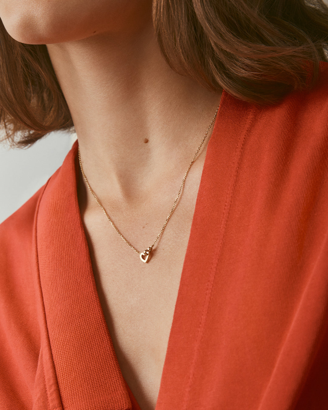 14K Gold Parker Heart Necklace for Women - Elegant Dainty Heart Pendant Jewelry Gift for Her - Perfect for Valentine's Day, Anniversary & Birthday Gifts