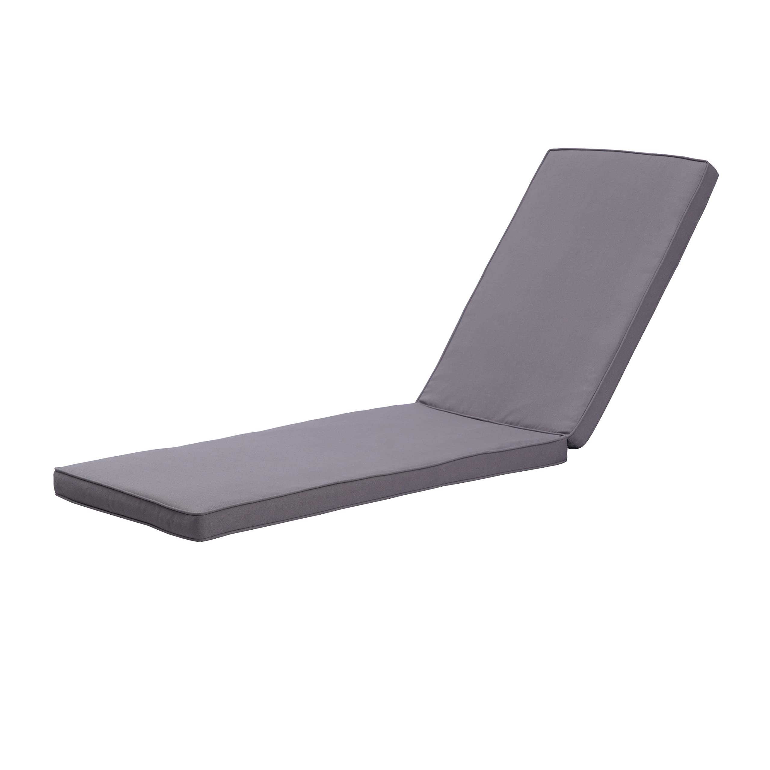 Premium Outdoor Lounge Chair Cushion Replacement - Waterproof Patio Furniture Seat Cushion for Chaise Lounge (Gray) - Perfect for Poolside, Backyard, and Patio Relaxation