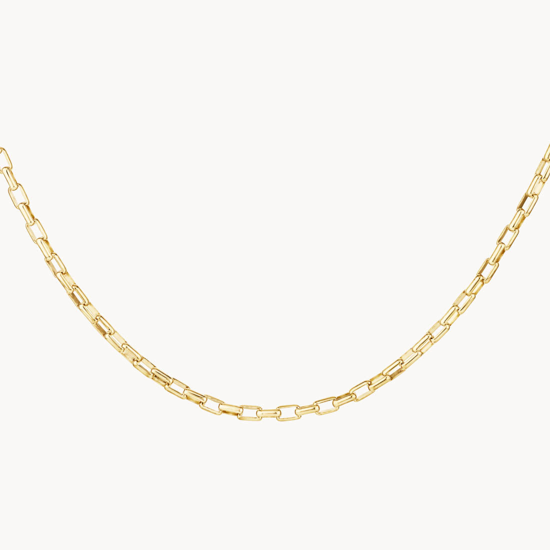 Elegant Gold Box Paperclip Chain Necklace for Women - Trendy Layering Jewelry for Everyday Wear & Special Occasions