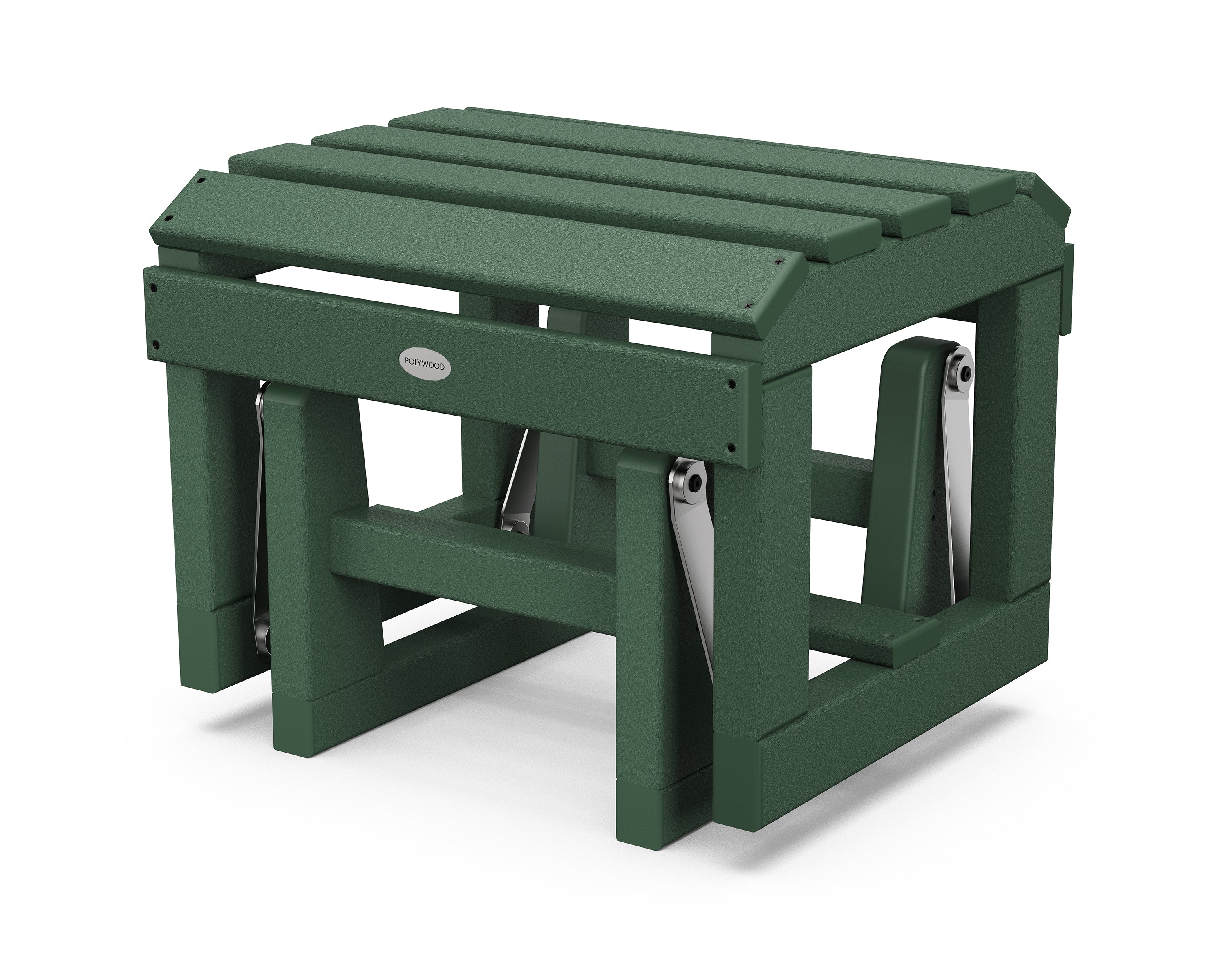 POLYWOOD Classic Adirondack Glider Ottoman - Durable Outdoor Rocking Chair with Ottoman for Patio, Garden & Poolside Relaxation