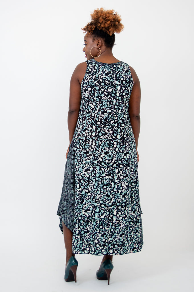 Ari Dress with Kuncup Design - Elegant Floral Print Women's Dress for Parties, Weddings & Special Occasions