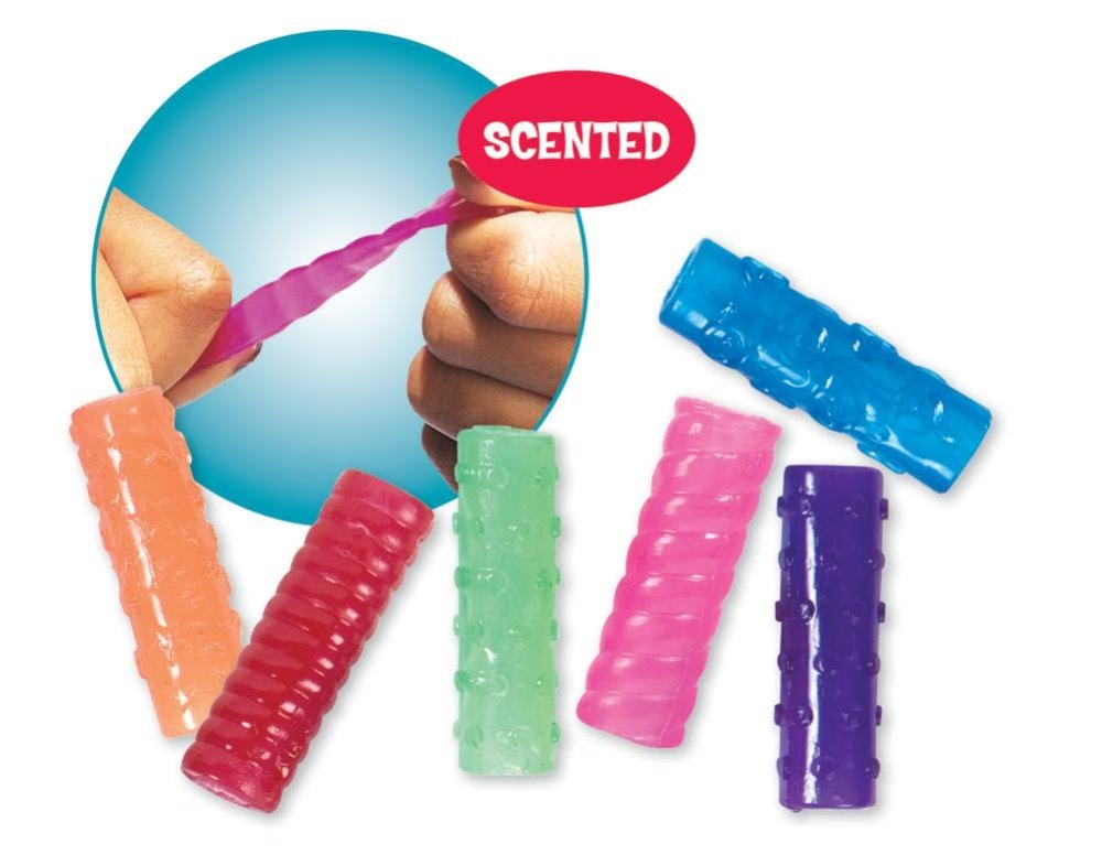 Raymond Geddes Scent-Sibles Squishy Pencil Grips - 100 Pack Soft Ergonomic Pencil Holders for Kids & Adults - Perfect for Writing, Drawing & Improving Handwriting Comfort in School, Office & Home