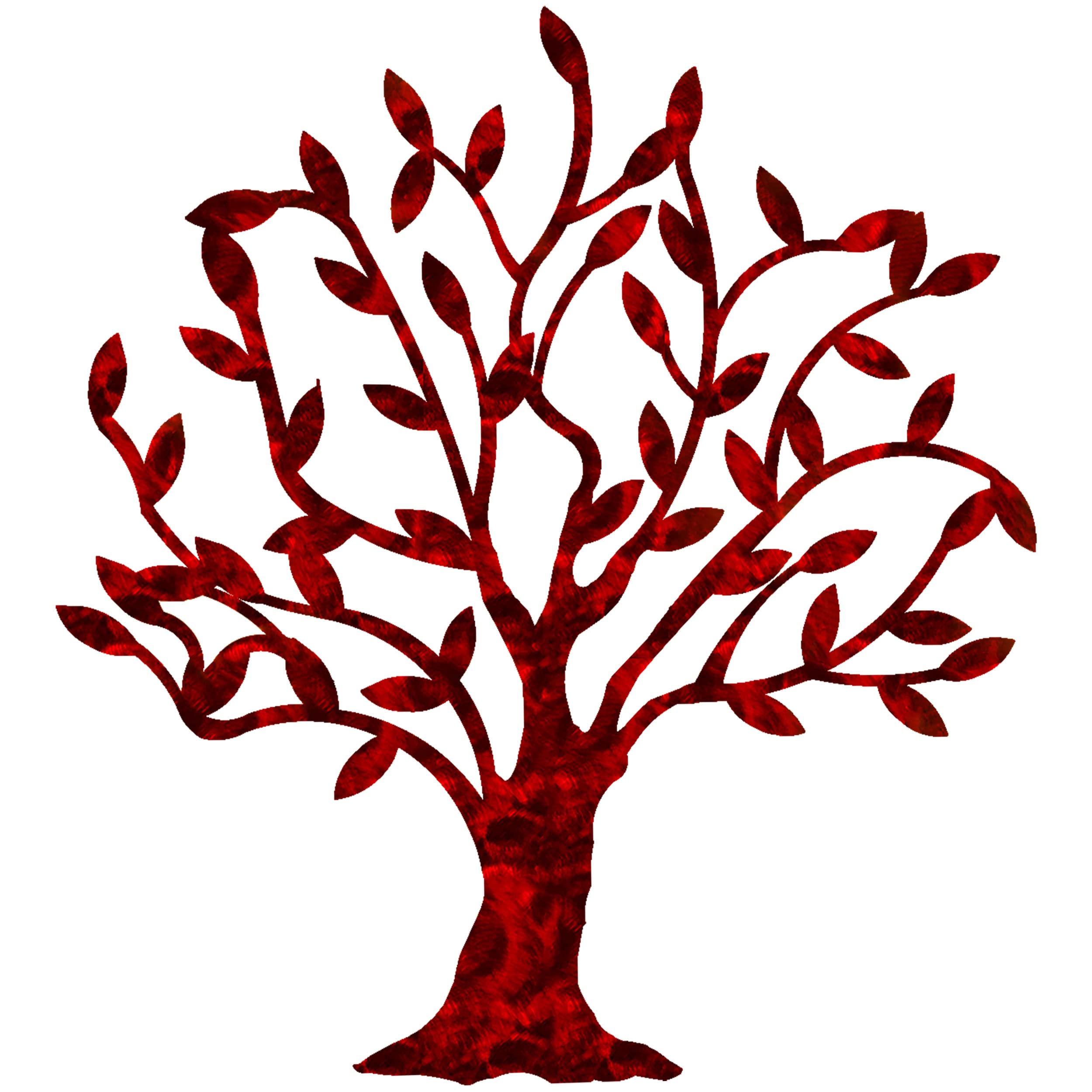Dream Tree Metal Wall Decor - Candy Red Finish | Elegant Home & Office Decoration for Living Room, Bedroom, or Gift
