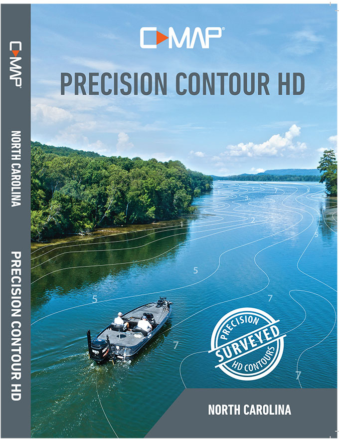 C Map North Carolina Precision Contour HD Map Card - Detailed Marine Navigation for Boating & Fishing in NC Waters