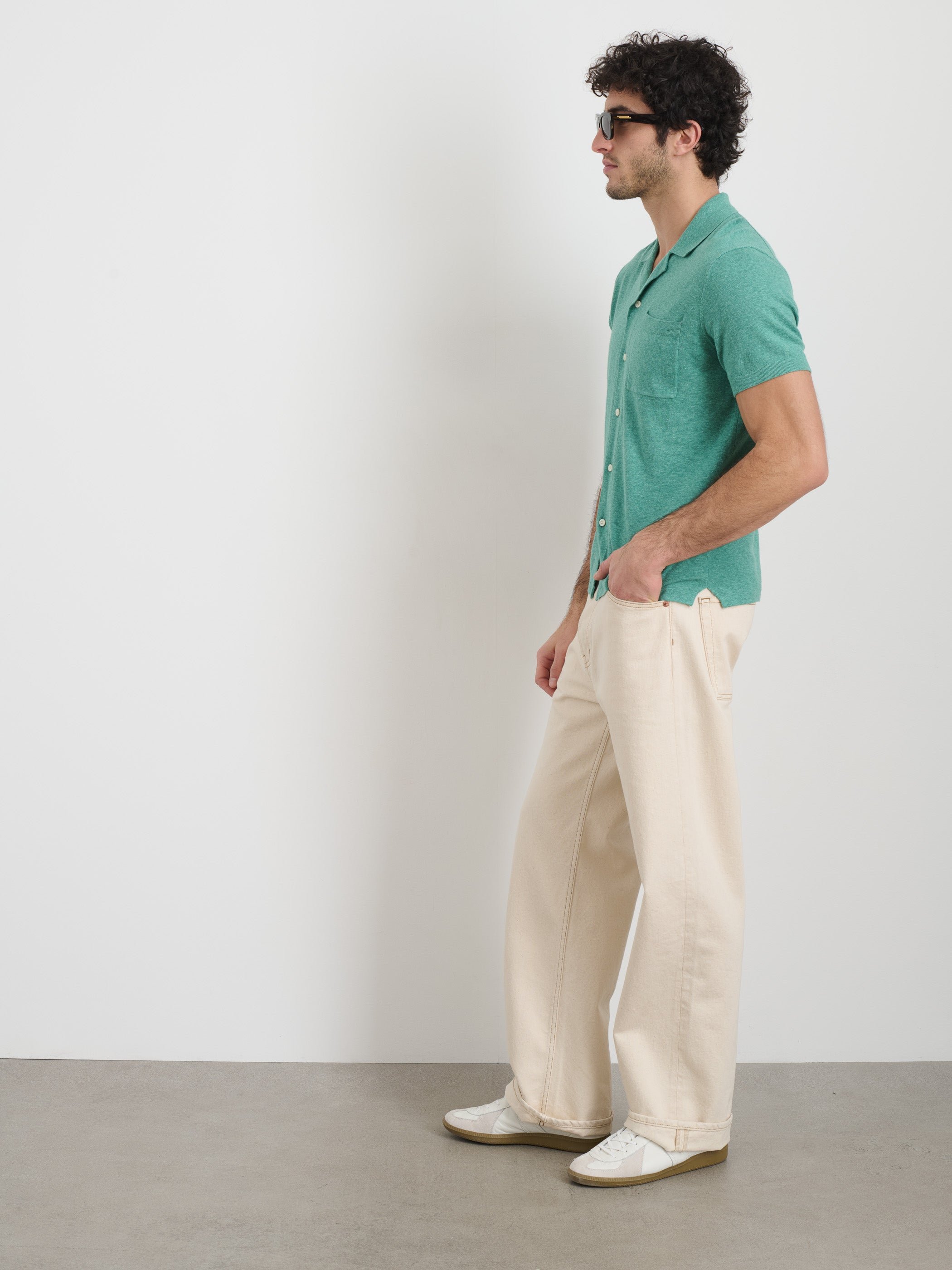 Aldrich Knit Shirt - Soft Hemp Cotton Blend Men's T-Shirt for Casual Wear & Outdoor Activities