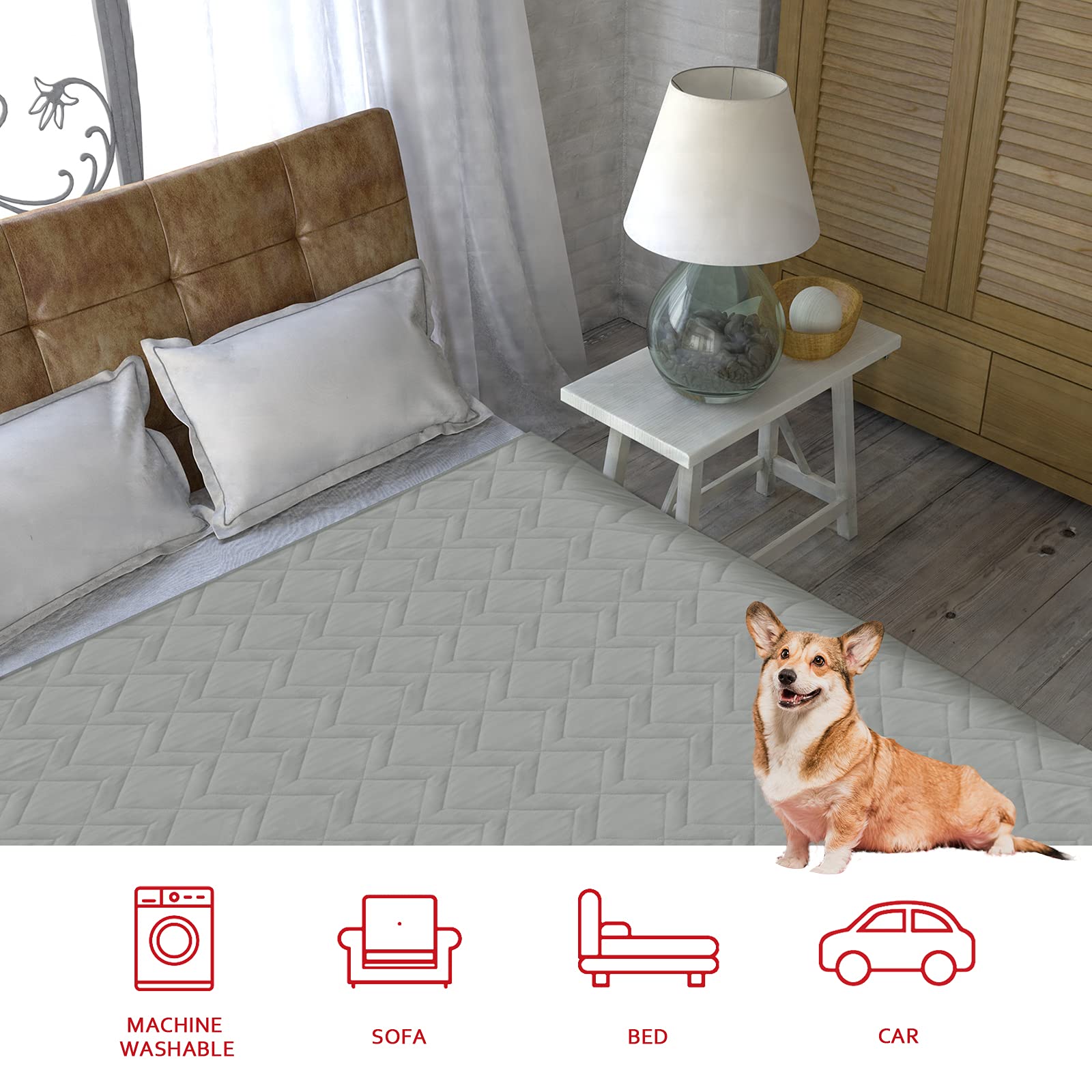Waterproof Dog Bed Cover - Non-Slip Pet Blanket & Sofa Protector for Large Dogs (86