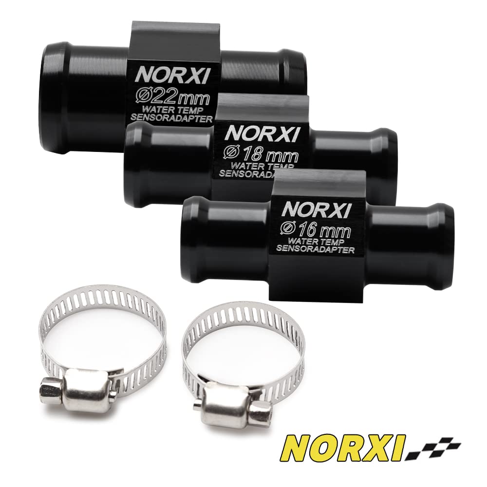 16mm Water Temperature Sensor Adapter - High Precision Thermometer Fitting for Motorcycle & Car Cooling Systems | Engine Monitoring, Performance Tuning, Radiator Hose Installation