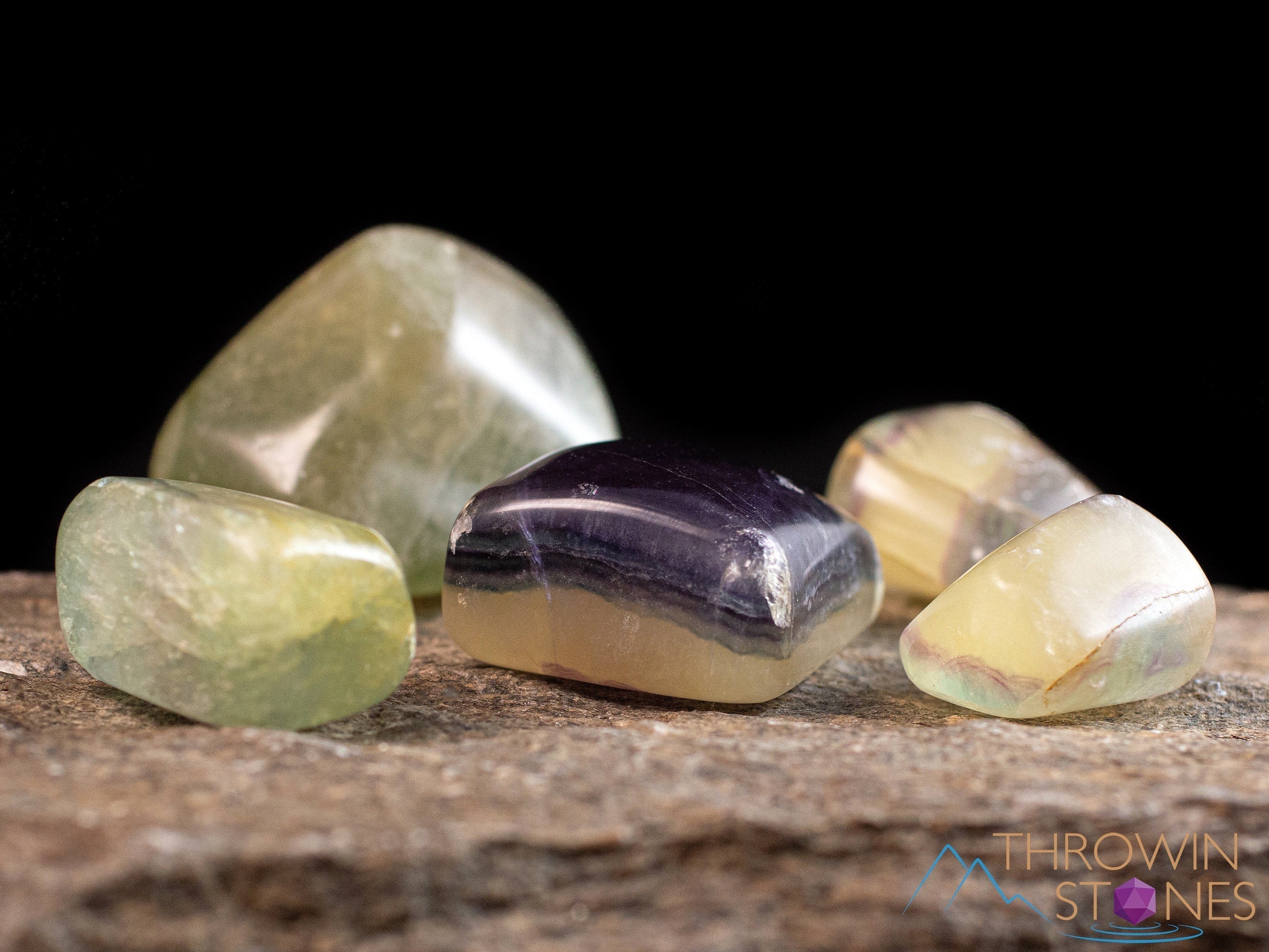 FLUORITE Tumbled Stones - Natural Healing Crystals for Meditation, Chakra Balancing & Stress Relief - Polished Gemstones for Home Decor, Reiki Energy Work & Spiritual Healing (E1717)