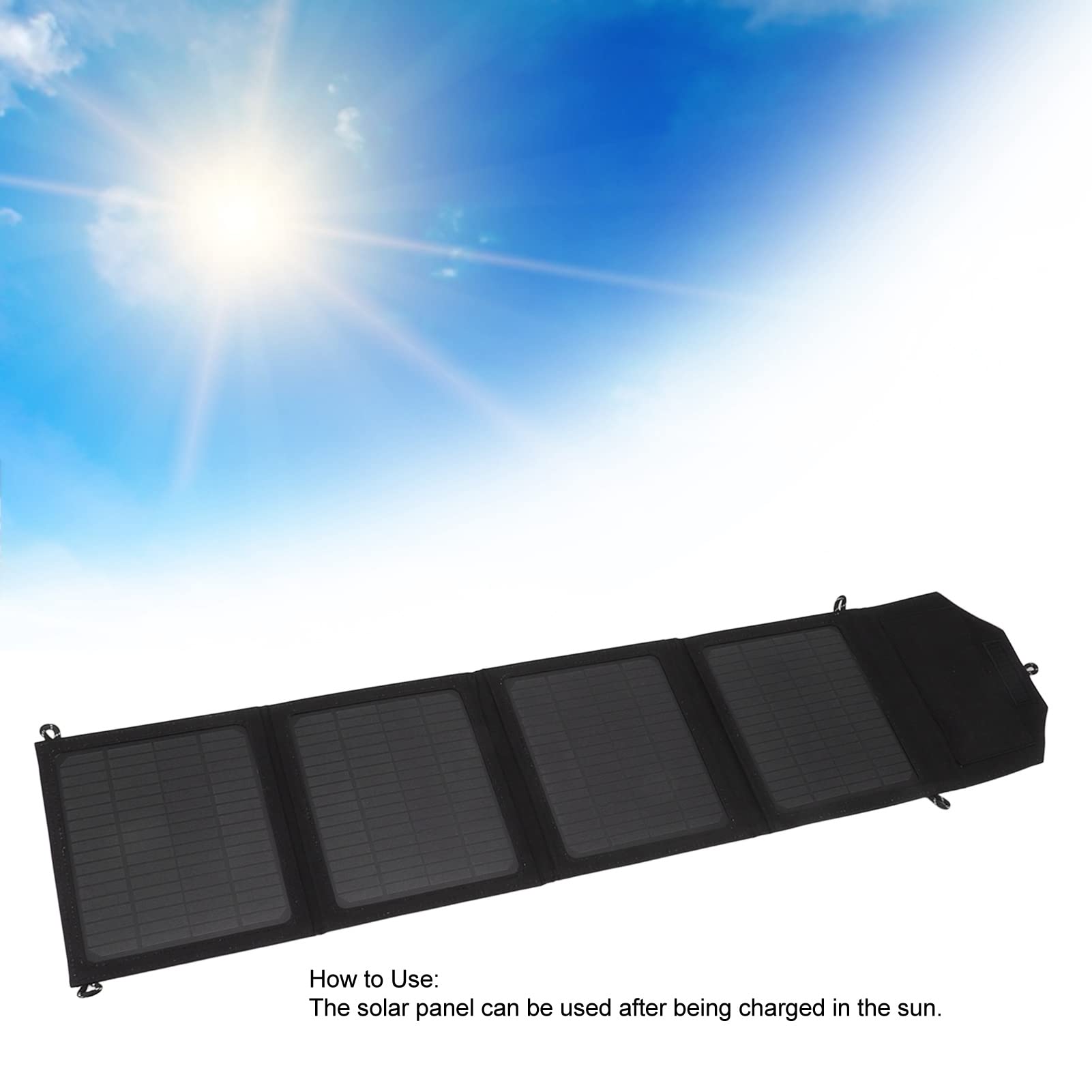 Topyond 40W Foldable Solar Panel Charger with Dual USB Ports - Portable Solar Power Bank for Phones, Tablets, Camping, Hiking & Outdoor Adventures