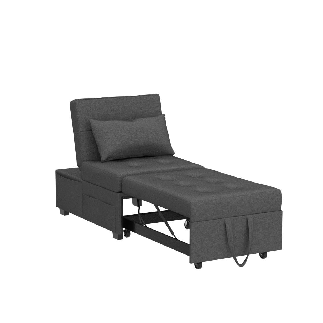 BINGTOO 4-in-1 Convertible Sleeper Sofa Chair Bed - Multi-Functional Folding Ottoman Pull Out Sleeper Couch for Living Room, Guest Room & Small Spaces - Modern Space-Saving Furniture for Apartments, Dorms & Home Offices