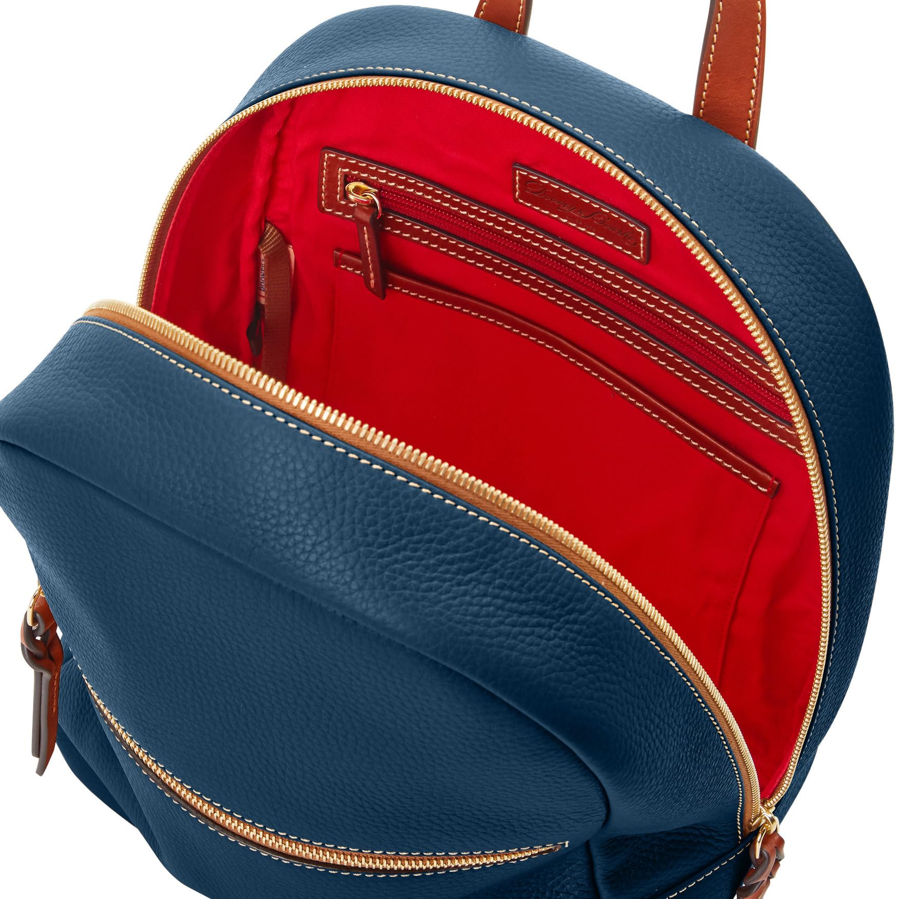 Dooney & Bourke Ronnie Small Leather Backpack for Women - Stylish Blue Purse for Travel, Work & School | Perfect for Commuting, College & Weekend Getaways
