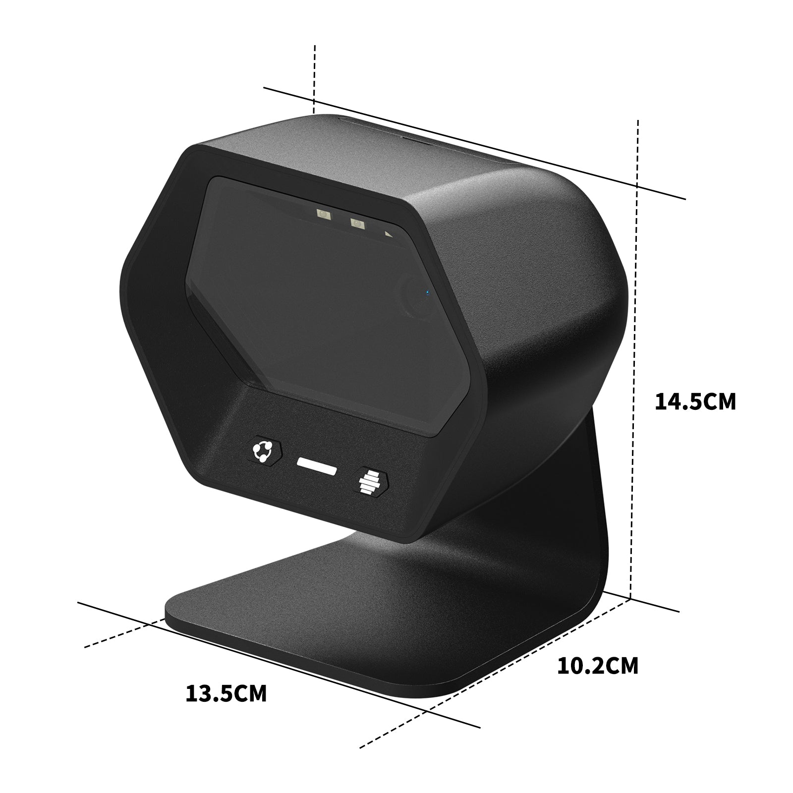 Wireless Barcode Scanner D8600 - Hands Free Bluetooth 1D/2D QR Code Reader for Retail, Warehouse & Inventory Management - Compatible with PC, Mac, Android & iOS Devices