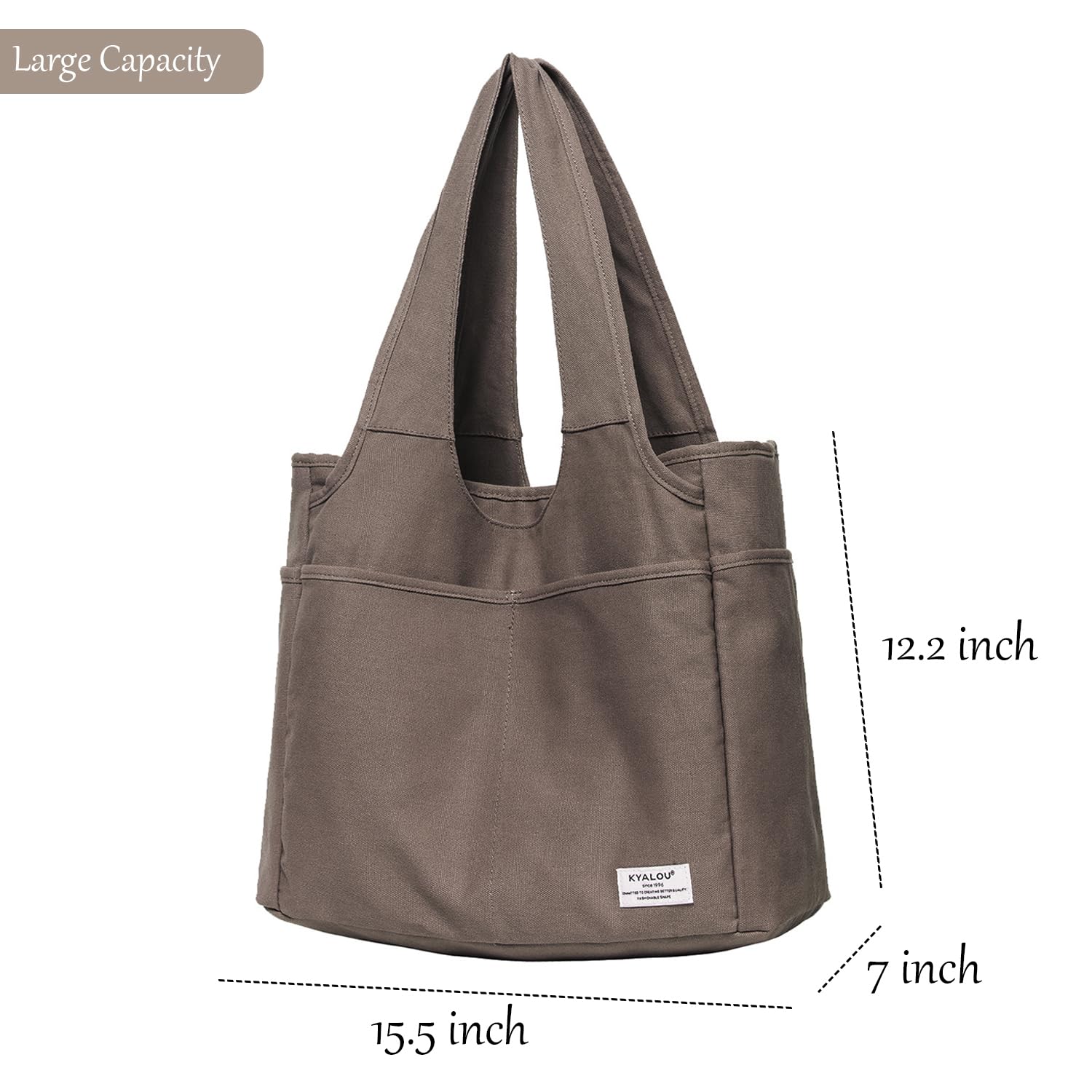 KYALOU Large Tote Bag for Women - Durable Casual Shoulder Bag for Work, Gym, Beach, Travel, Shopping & College - Perfect for Everyday Use, Grocery Hauling & Commuting