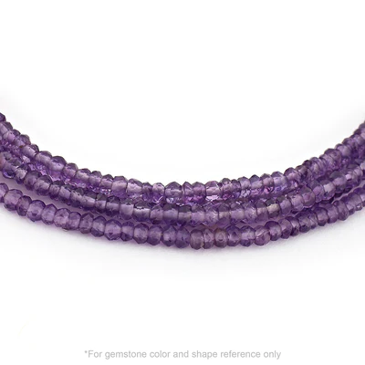 Gemstone Mini Hammered Disc Station Necklace - Dainty Wrap Necklace for Women - Perfect for Layering, Everyday Wear & Gift Giving