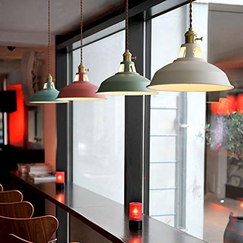 Dimmable H Track Pendant Lighting - Iron Art Sea Blue Industrial Style Ceiling Light for Loft, Office & Coffee Shop | Customizable 3-Light Track System | Perfect for Modern Workspaces & Commercial Decor