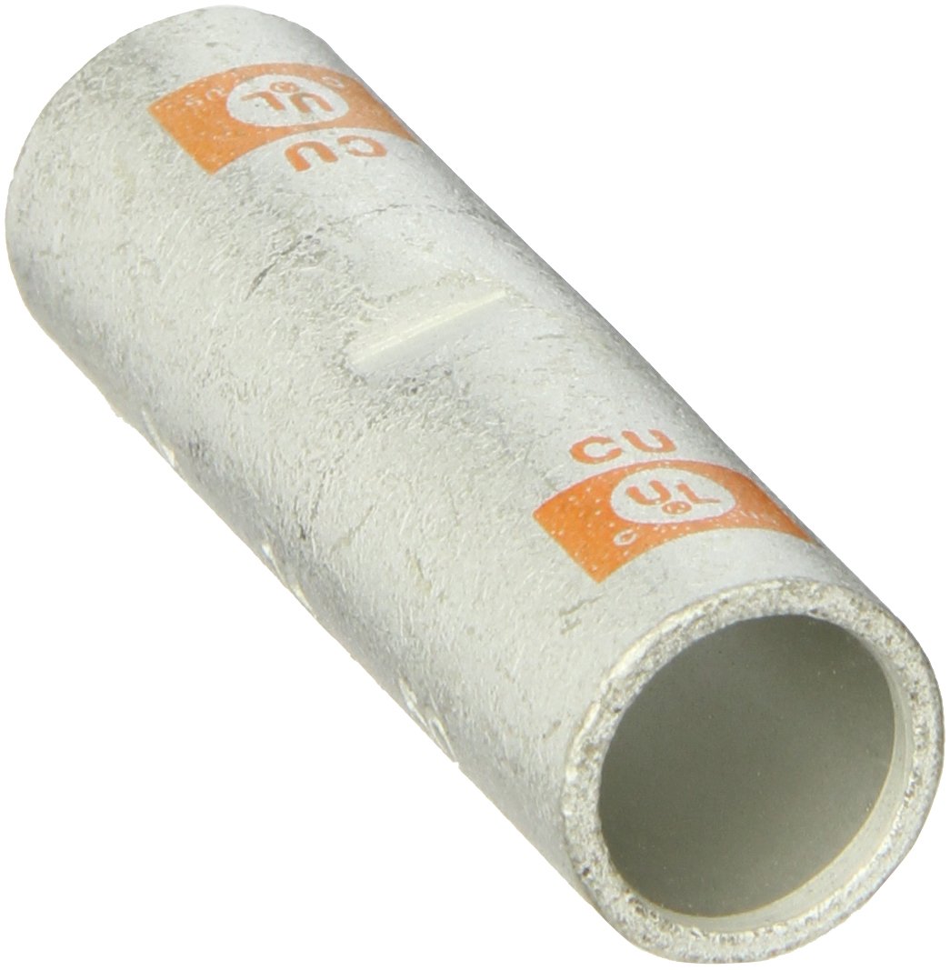 94424 Short Barrel Compression Splice - Copper 3/0 Stranded Wire Range - Orange Color Code - Ideal for Electrical Wiring, Automotive & Marine Applications