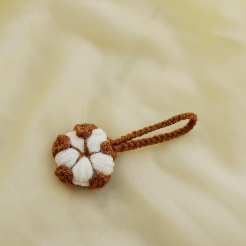 Handmade Crochet Cotton Keychain Set of 2 - Boho Key Rings, Bag Charms & Hanging Ornaments for Home Decor, Gifts, and DIY Crafts | Perfect for Keys, Bags, Backpacks, and Room Decor