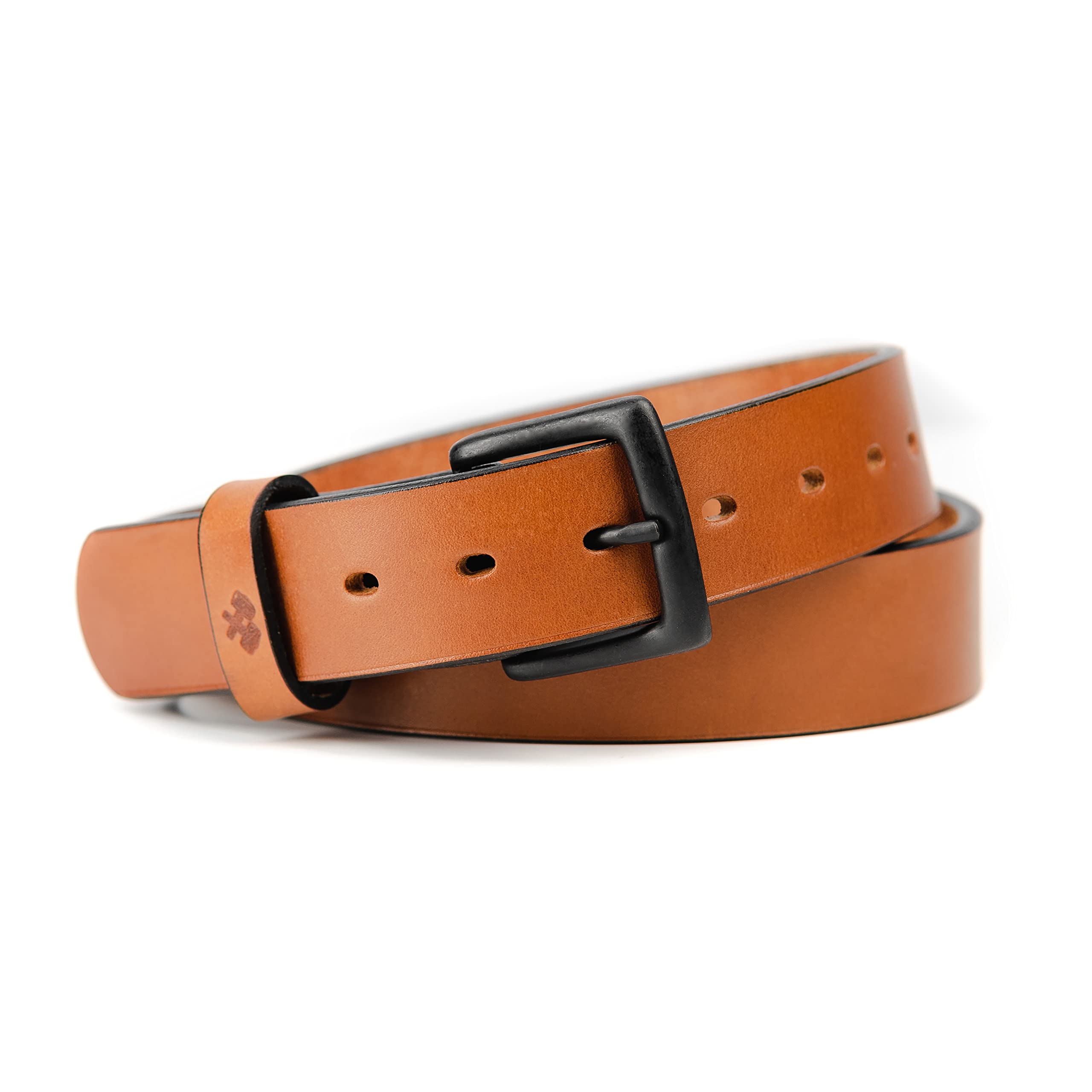 Main Street Forge All American Leather Belt for Men - Heavy Duty Work Belt Made in USA - Durable EDC Belt for Everyday Wear, Outdoor Activities & Work