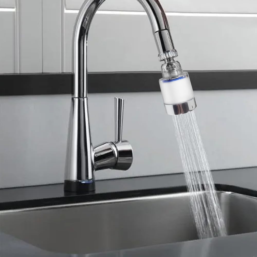 Sonku Universal 360° Rotating Bathroom Faucet Water Filter - 2 Pack for Sink, Kitchen & Home Use - Removes Impurities, Improves Water Quality