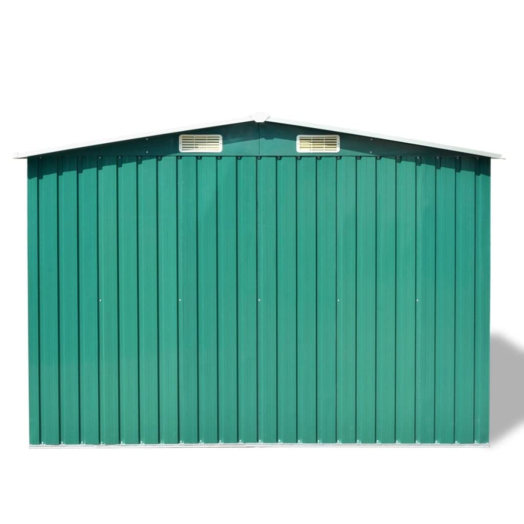vidaXL Metal Garden Storage Shed - Outdoor Tool Shed for Gardening Equipment, Lawn Mowers & Yard Tools | Weather-Resistant Steel Utility Shed for Backyard, Patio & Garage Storage