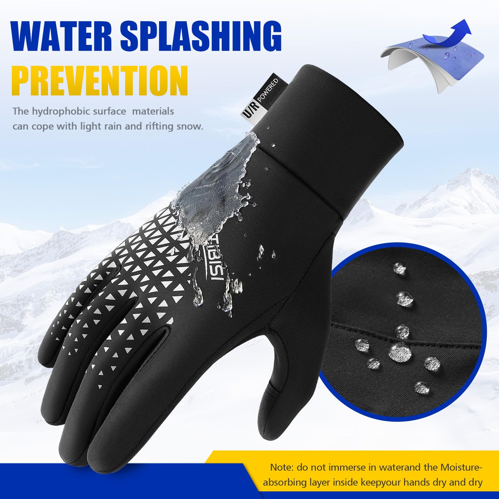 Thermal Touch Screen Winter Gloves for Men & Women - Warm Windproof Cycling, Running, Hiking & Driving Gloves - Perfect for Outdoor Sports & Cold Weather Activities