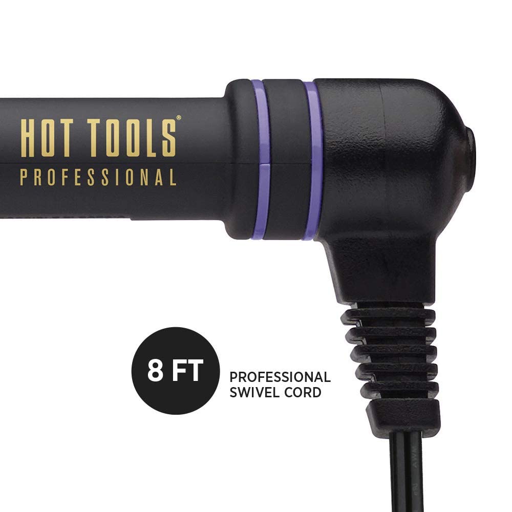 Hot Tools Professional Tapered Curling Iron 1 Inch - Gold Hair Curler for Short to Medium Hair - Perfect for Beach Waves, Wedding & Party Hairstyles