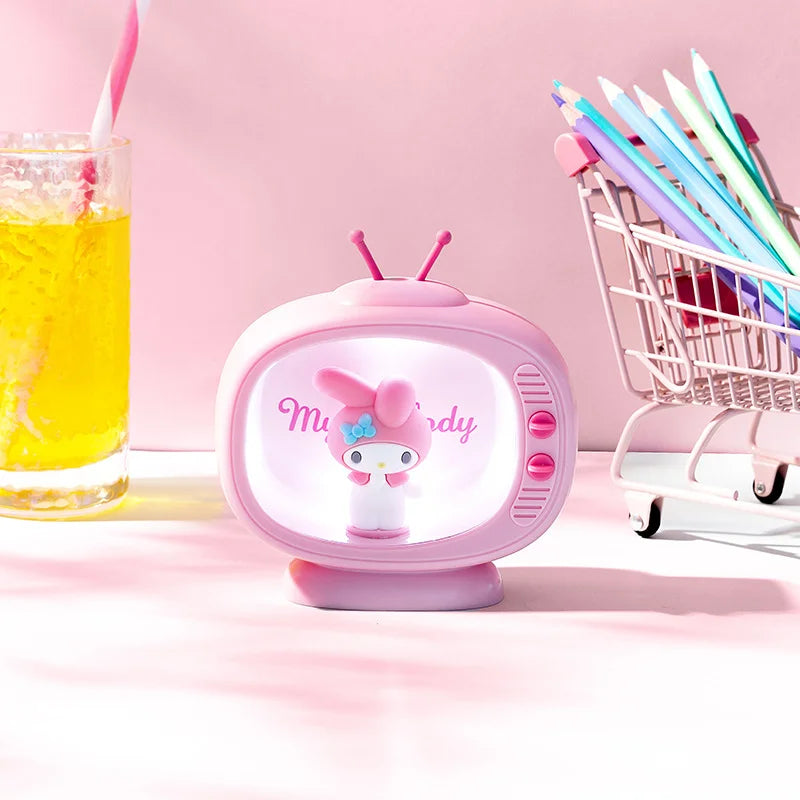 Cute Sanrio Cinnamoroll Hello Kitty Night Light - LED Desk Lamp for Kids Room, Bedside Decor, Anime Themed Gift for Girls & Boys - Perfect for Bedtime, Study Room, and Nursery Lighting