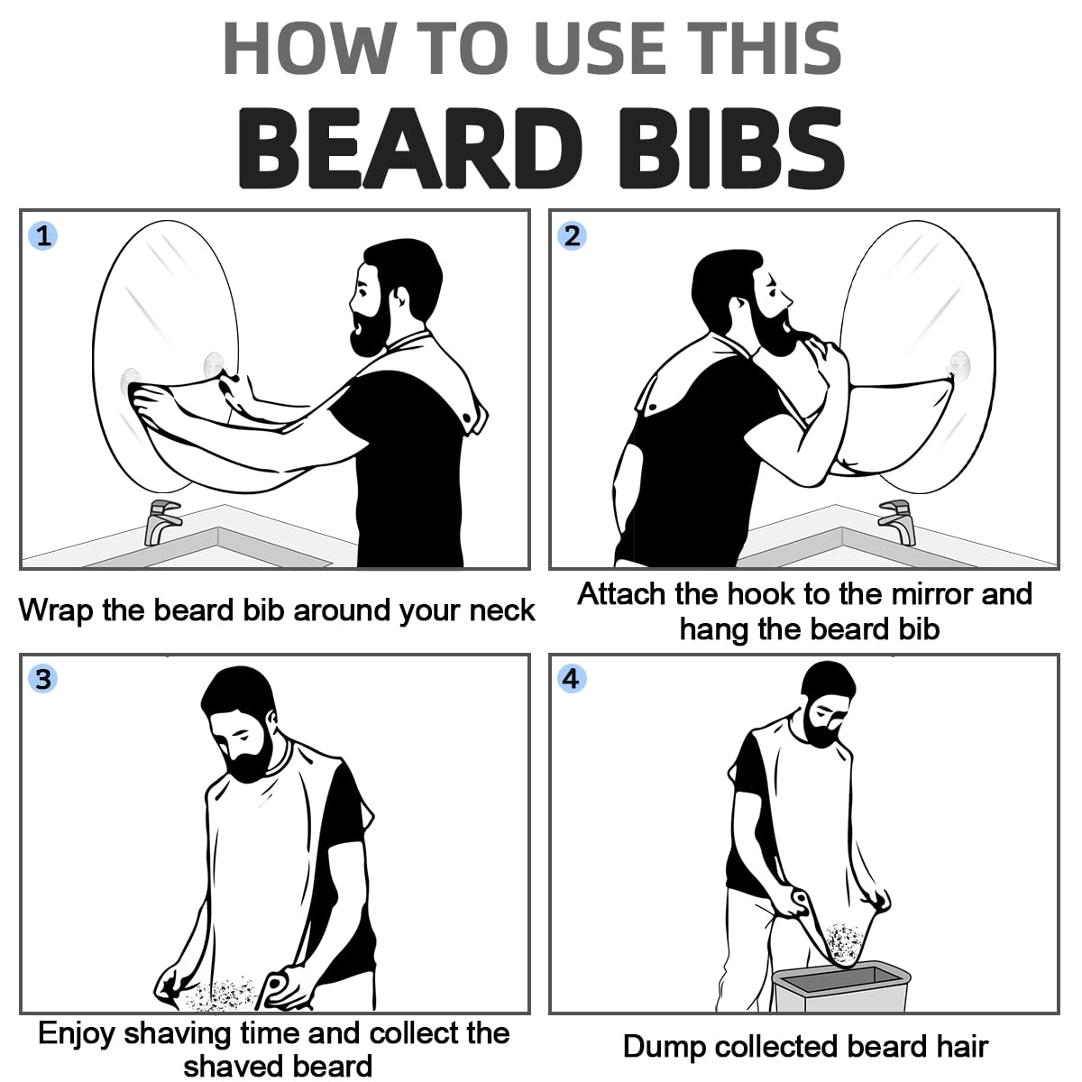 Men's Avocado Fruit Daisy Beard Shaving Bib - Waterproof Hair Dye Apron for Barbers & Stylists, Makeup Artist Cape, Hair Cutting & Beard Trimming Accessory - Perfect for Salon, Home Grooming & Sink Cleanup