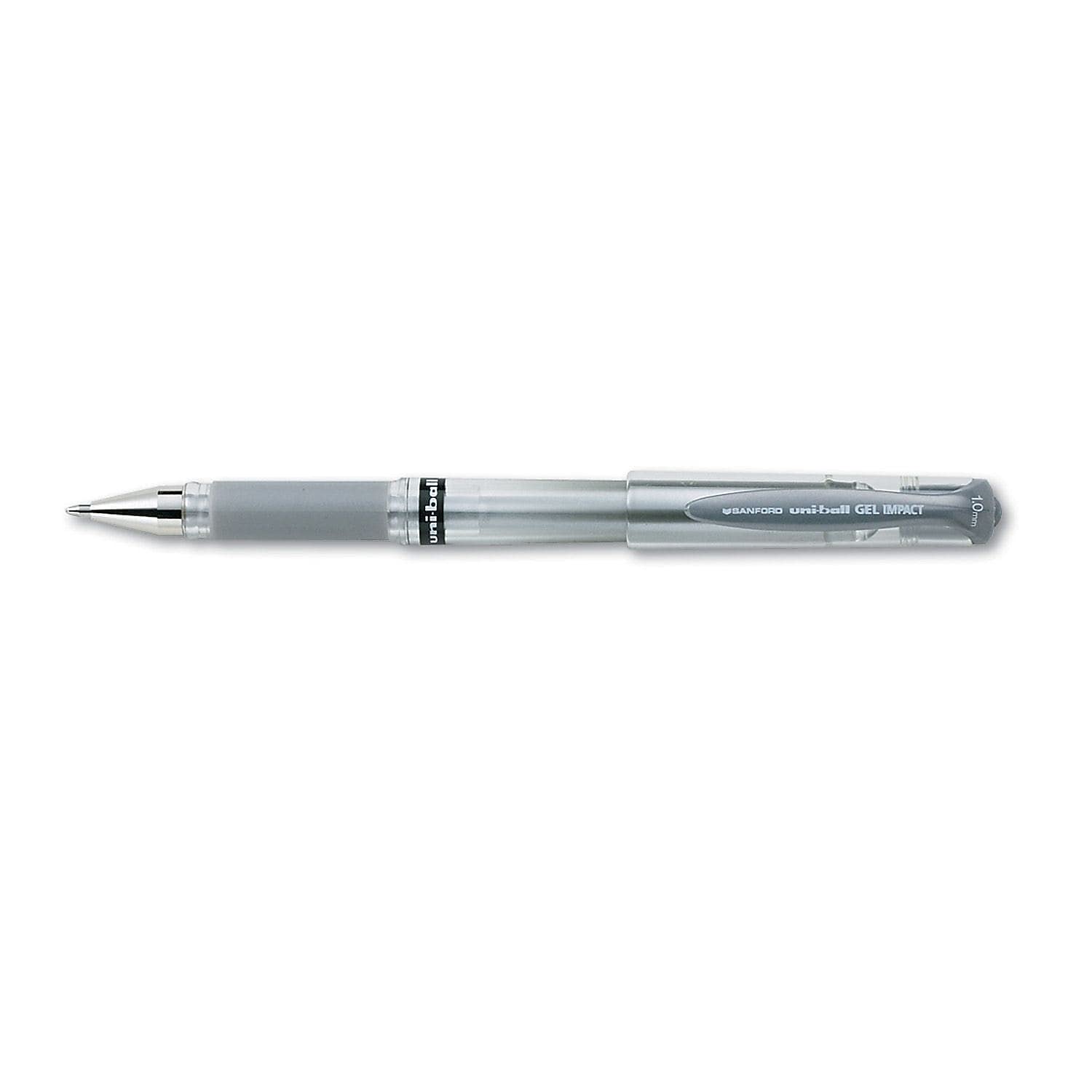 uni-ball 60658 Uniball Gel Impact Roller Ball Pen - Medium Point, Silver Metallic Ink for Smooth Writing - Perfect for Office, School, Note Taking & Gift Giving