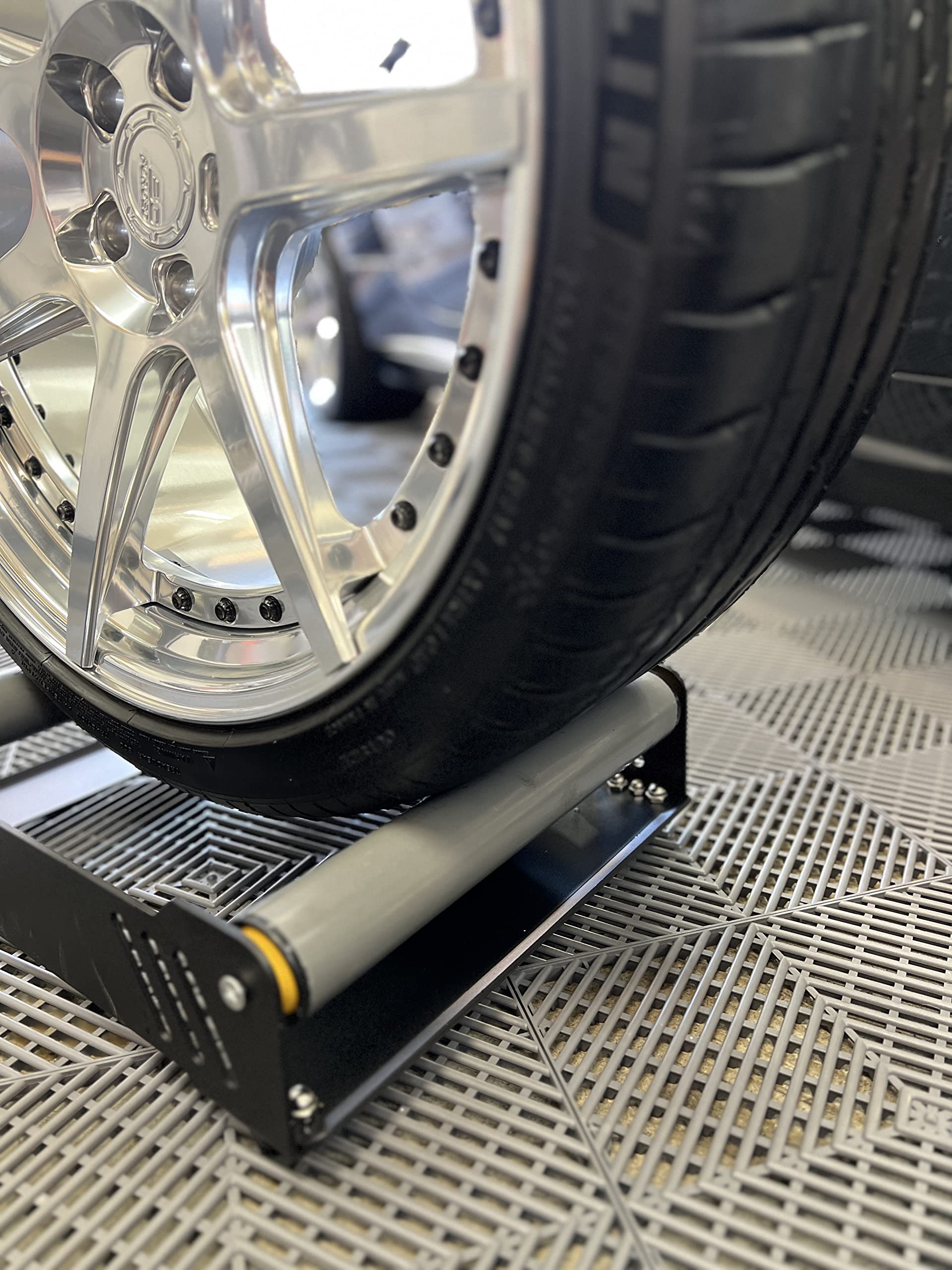 Premium Automotive Wheel Detailing Stand - Heavy Duty Wheel & Tire Cleaning Stand for Washing, Coating, Polishing | Perfect for Car Detailing, Auto Shops & DIY Enthusiasts