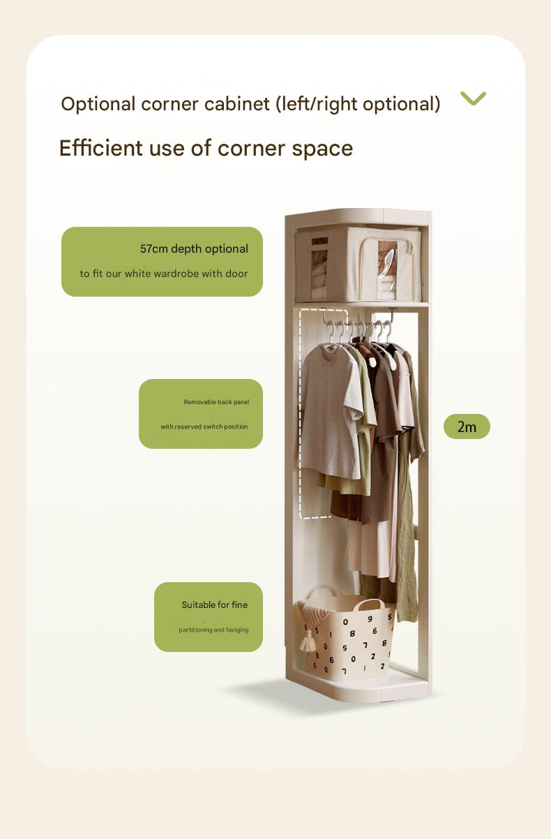 Stylish Oak & Poplar Solid Wood Modern Wardrobe - Spacious Storage for Bedroom, Closet Organization & Home Decor