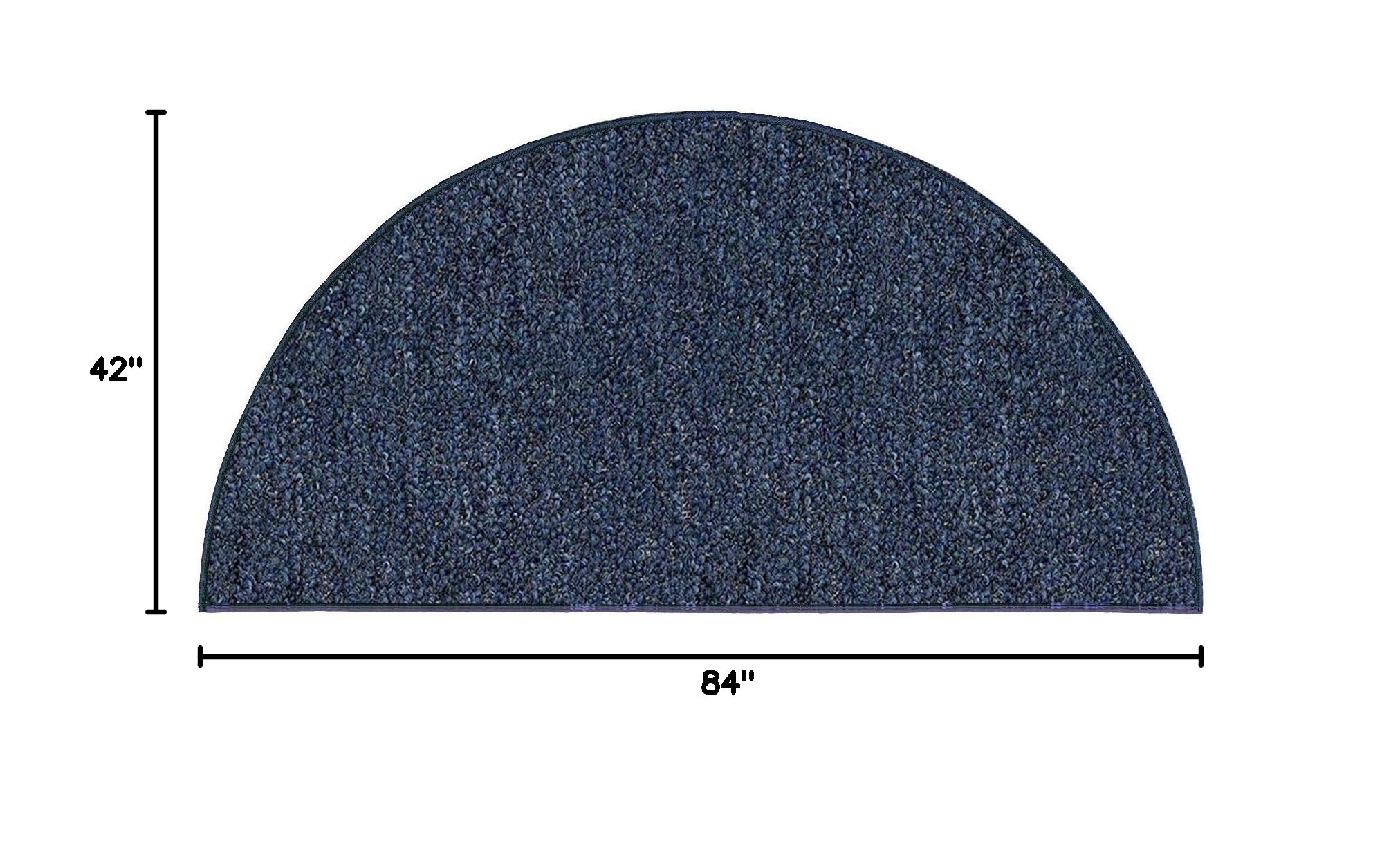 Premium Petrol Blue Half Round Area Rug 42