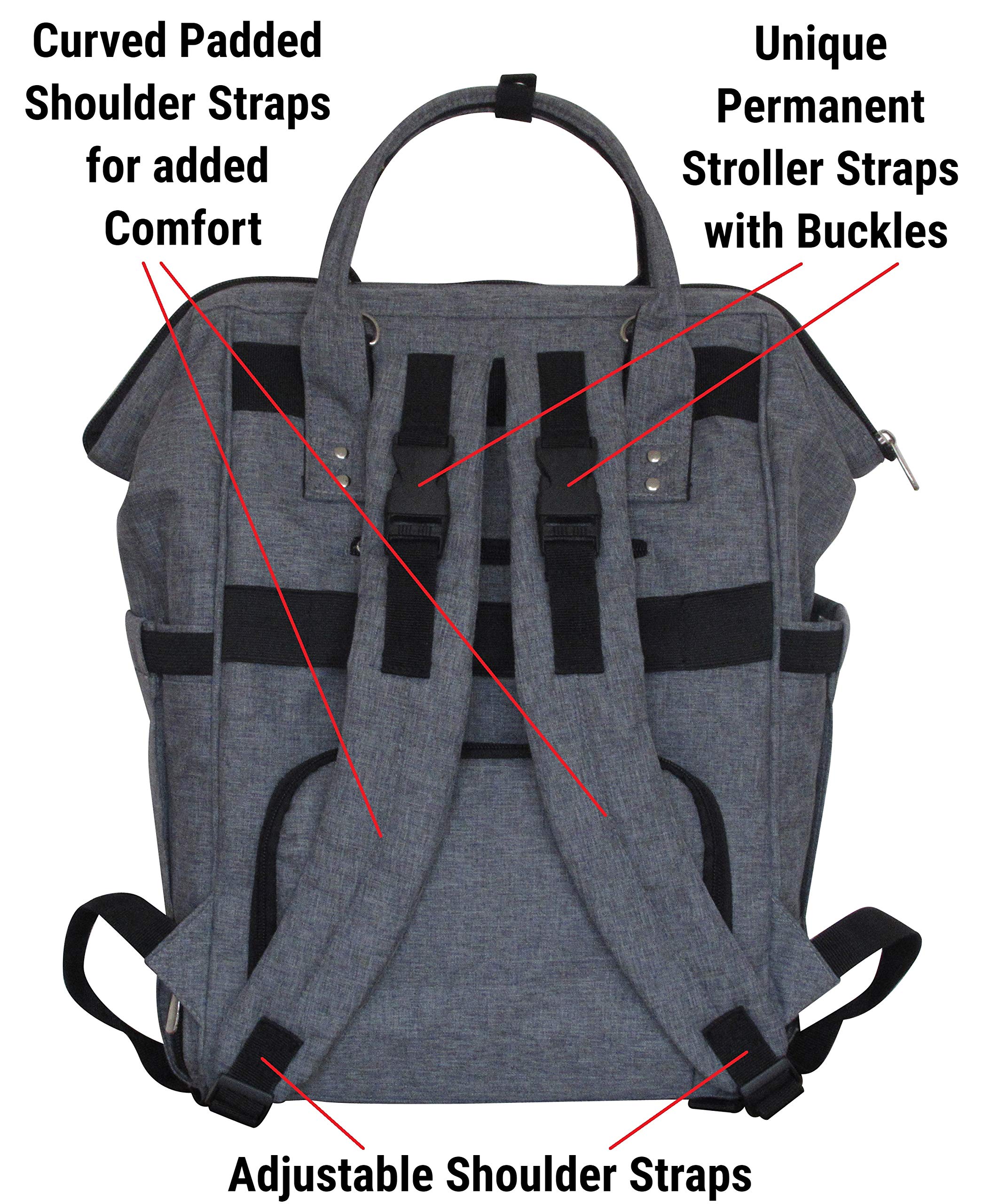 **Baby Diaper Bag Backpack with Changing Pad - Waterproof Travel Diaper Bag for Parents, Pacifier Holder & Organizer - Perfect for Newborn Essentials, Camping, Baby Shower Gifts & On-the-Go Parents**