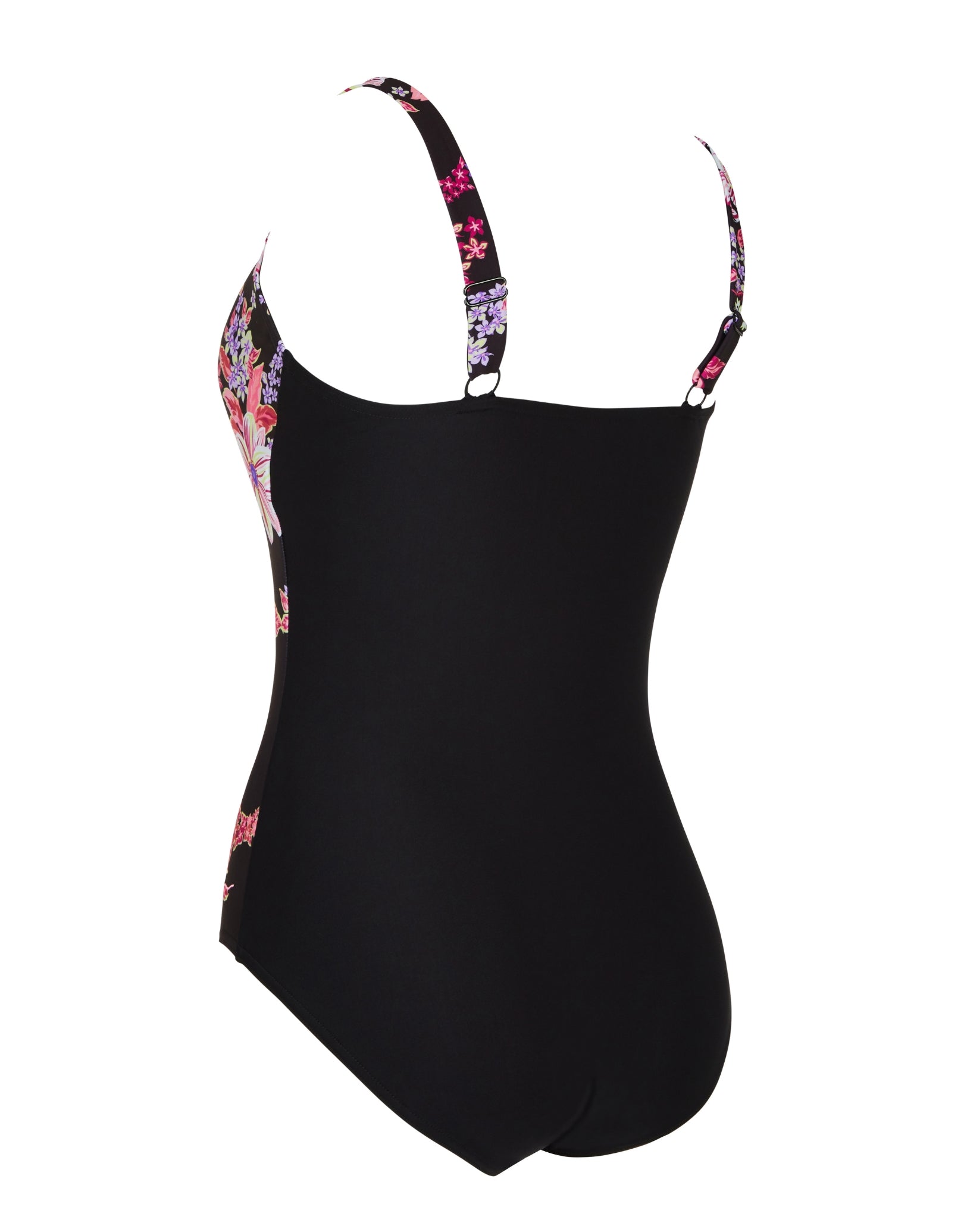 Artisan Adjustable Classicback Swimsuit for Women - Black & Pink Two-Tone Design - Perfect for Beach Vacations, Pool Parties & Summer Getaways