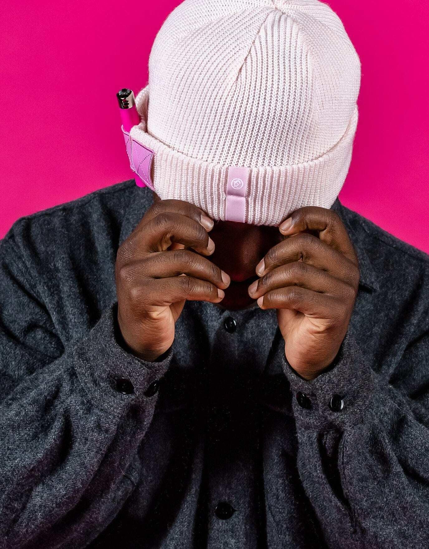 Tactical Beanie for Men & Women - Soft Pastel Powder Pink Winter Hat - Perfect for Outdoor Activities, Hiking, and Cold Weather