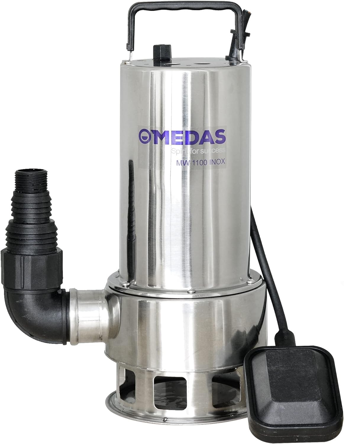 MEDAS 1.5HP 4250GPH Stainless Steel Submersible Sump Pump with Auto Float Switch - Heavy Duty Water Removal for Basement, Pool, Pond, Garden, Hot Tub (Clean/Dirty Water) - Perfect for Flood Control & Emergency Water Drainage