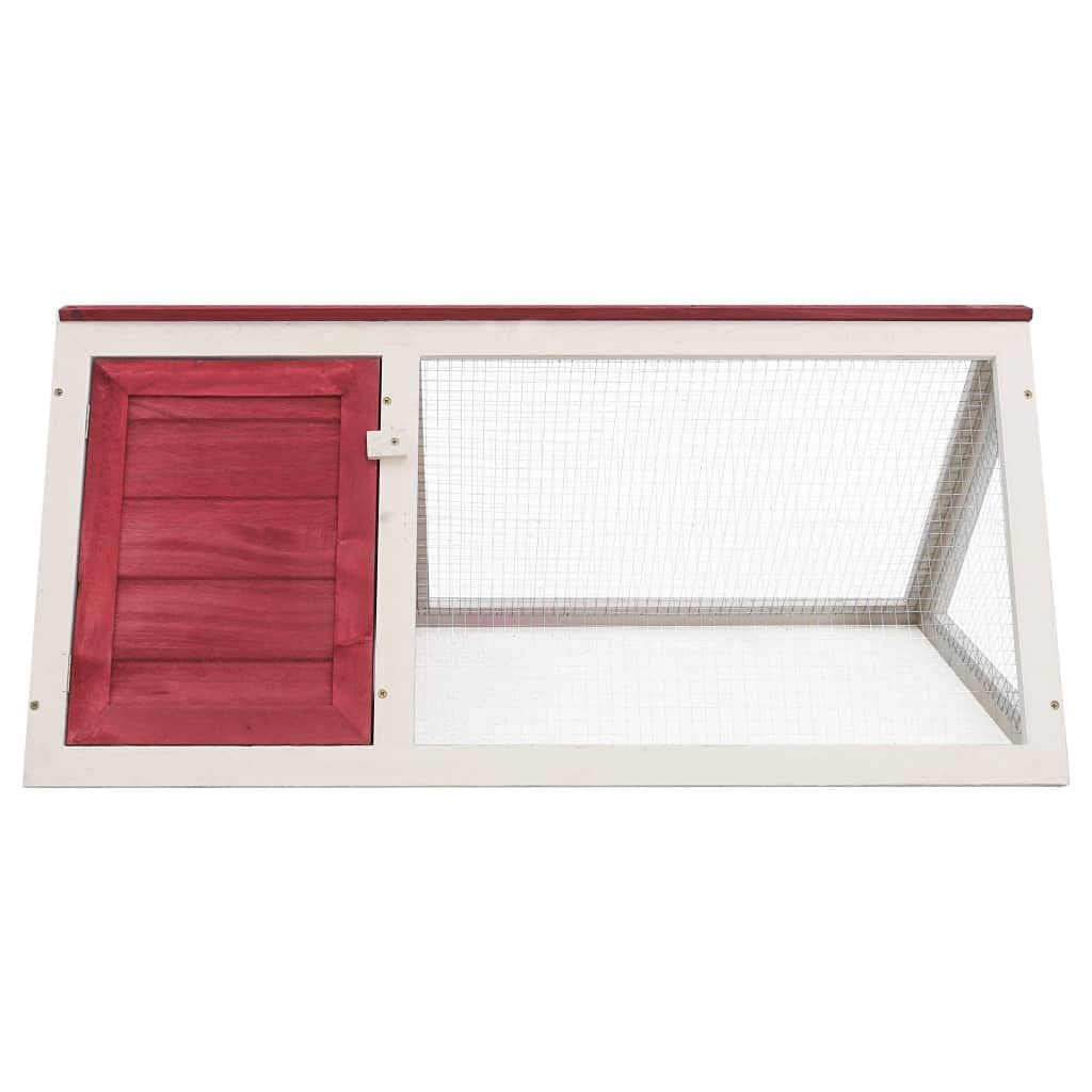 Premium CHARMMA Rabbit Cage - Red Wood Design, 5.45KG - Spacious Indoor/Outdoor Habitat for Small Pets, Perfect for Rabbits, Guinea Pigs & Hamsters - Ideal for Home, Garden or Patio Use