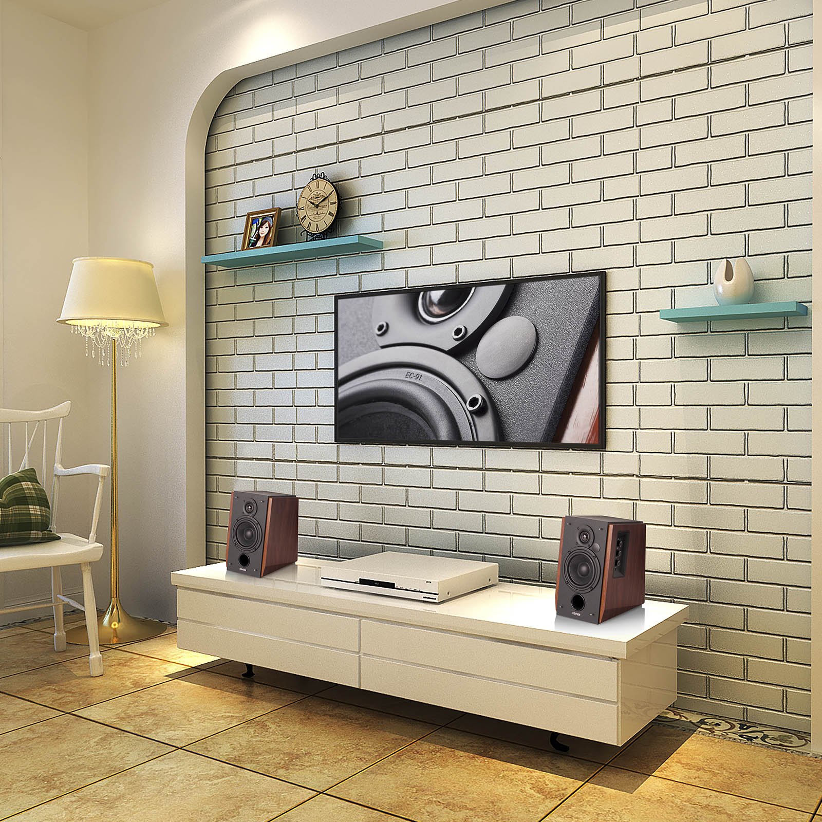 Edifier R1700BT Bluetooth Bookshelf Speakers - 66W RMS Powered Studio Monitors with Wooden Enclosure for Home Audio, Gaming & Music Streaming - Perfect for Living Rooms, Bedrooms & Home Offices