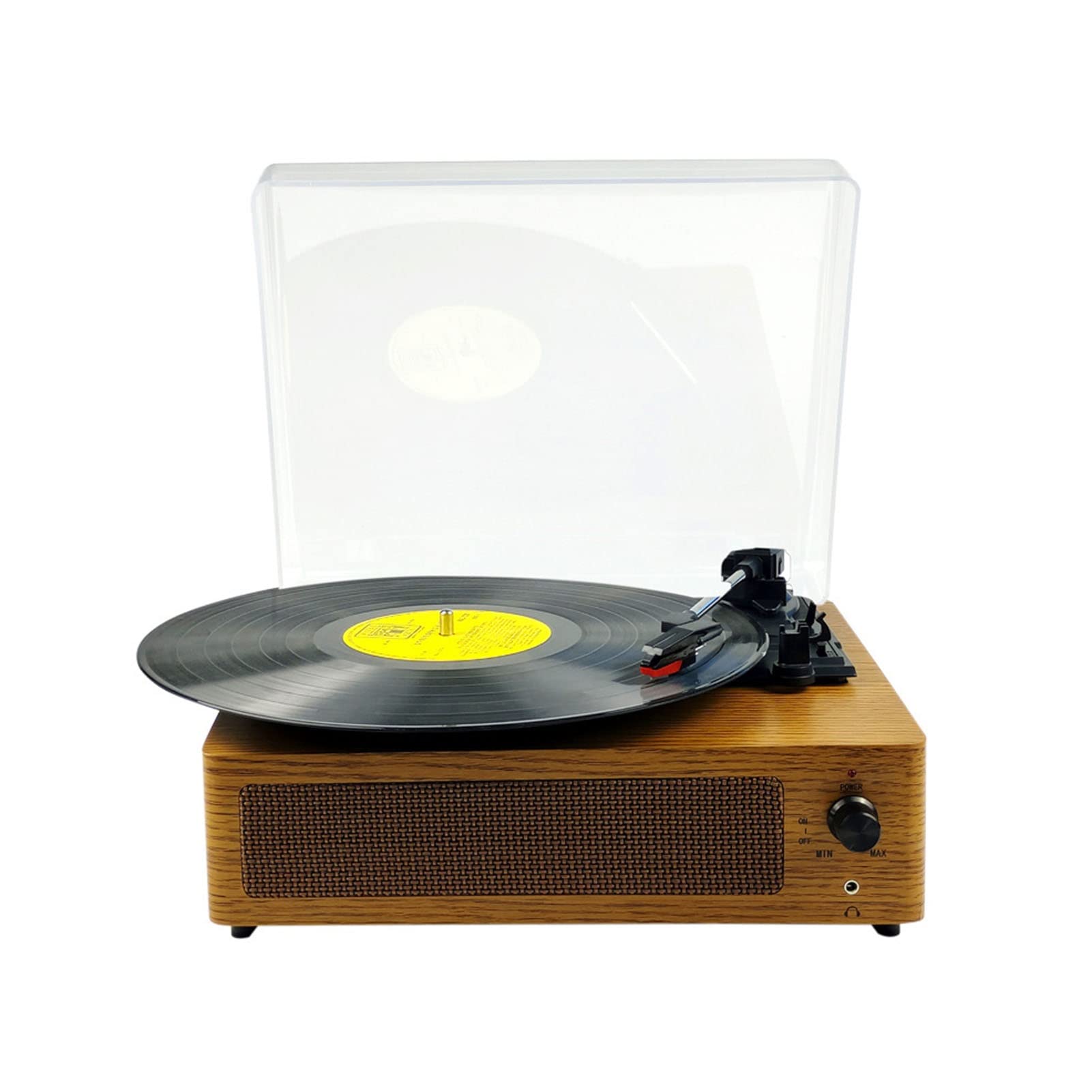 3-Speed Portable Vinyl Record Player with Bluetooth & Stereo Speakers - Retro Turntable for 7/10/12 Inch Records, Transparent Dust Cover - Perfect for Home Entertainment & Vintage Decor (Choose Color)