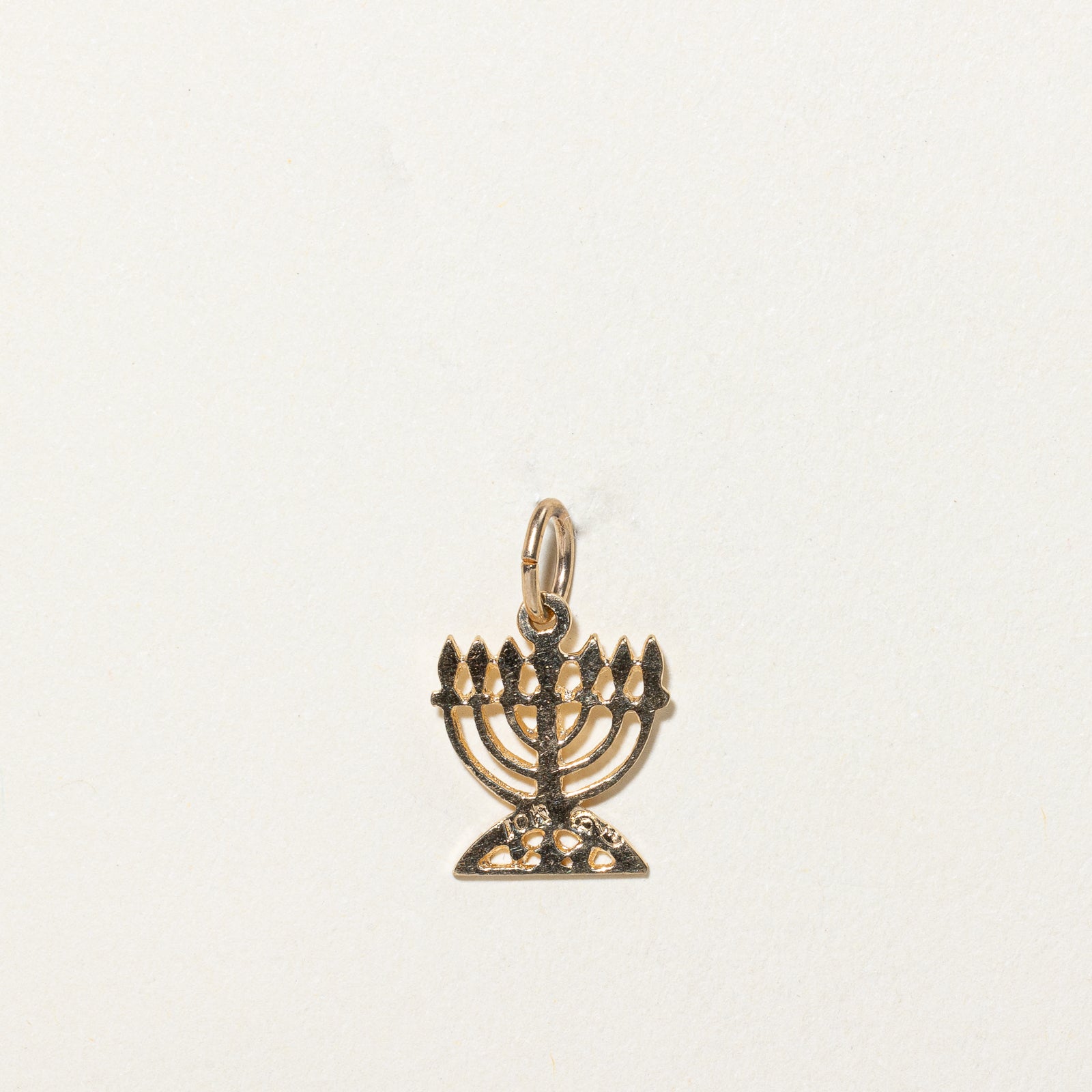 10K Yellow Gold Hanukkah Menorah Charm Pendant - Jewish Holiday Jewelry Gift for Women & Men - Perfect for Hanukkah Celebrations, Religious Events & Special Occasions